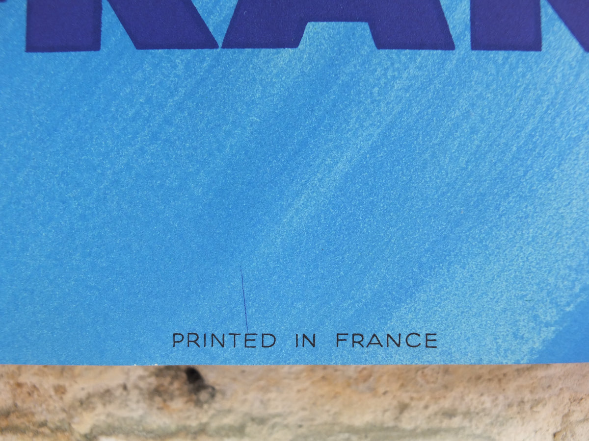 1961 Original Air France Paris Travel Poster – Vernier, Notre-Dame & River Seine
