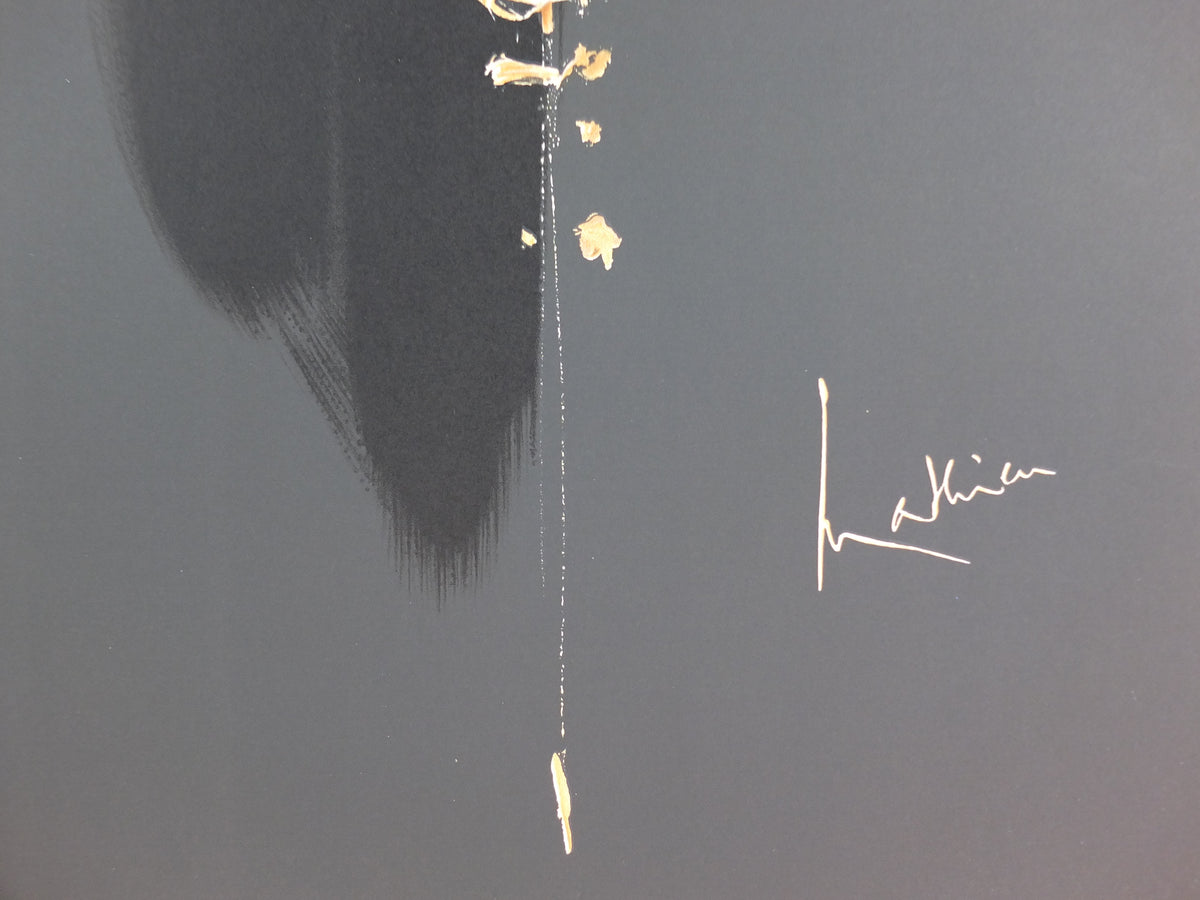 1967 Original Air France Spain Travel Poster – Georges Mathieu “Spanien” Black & Gold