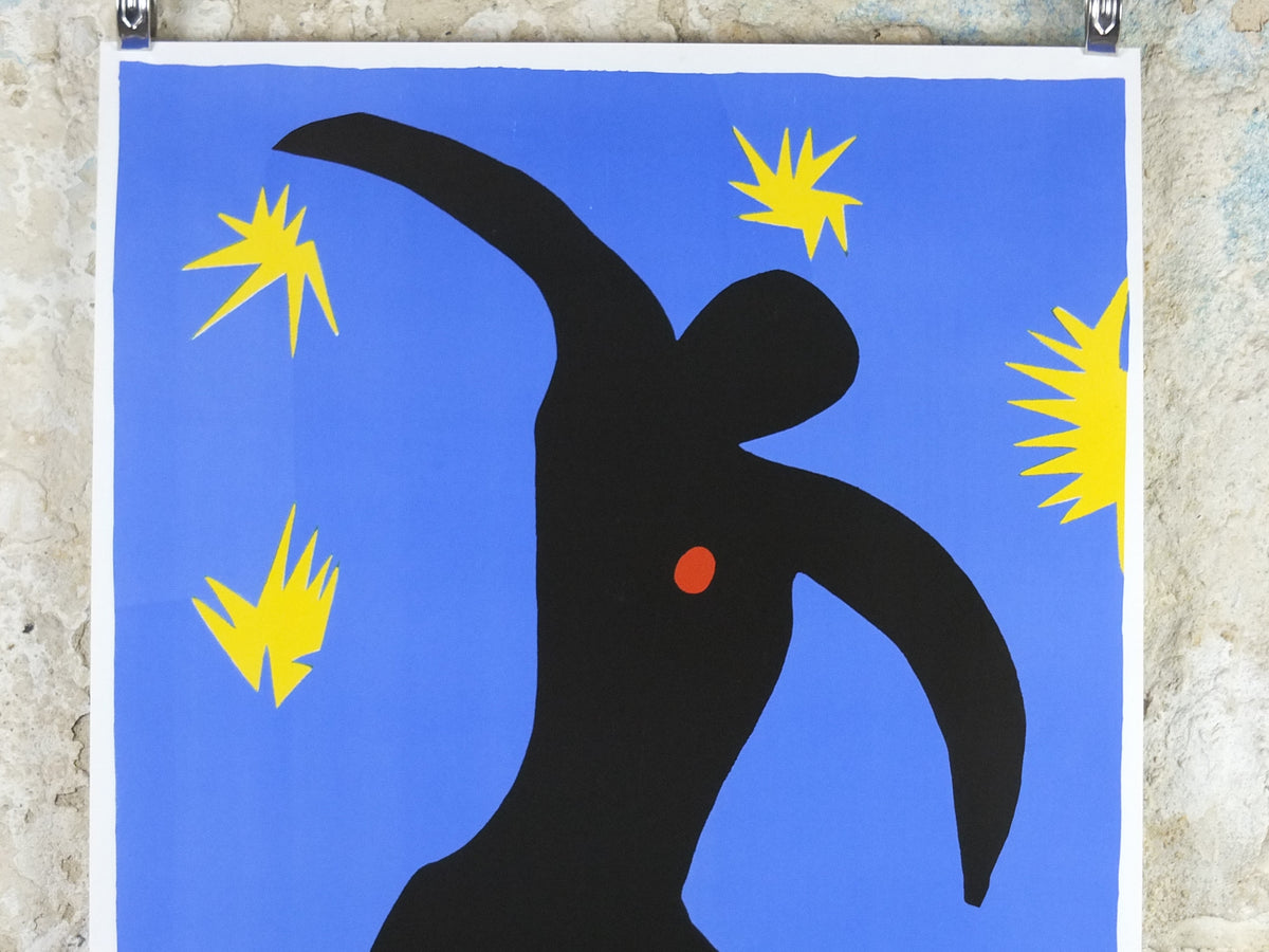 2005 Henri Matisse Icarus Jazz Poster – Louisiana Museum Exhibition – Blue & Yellow Modern Art