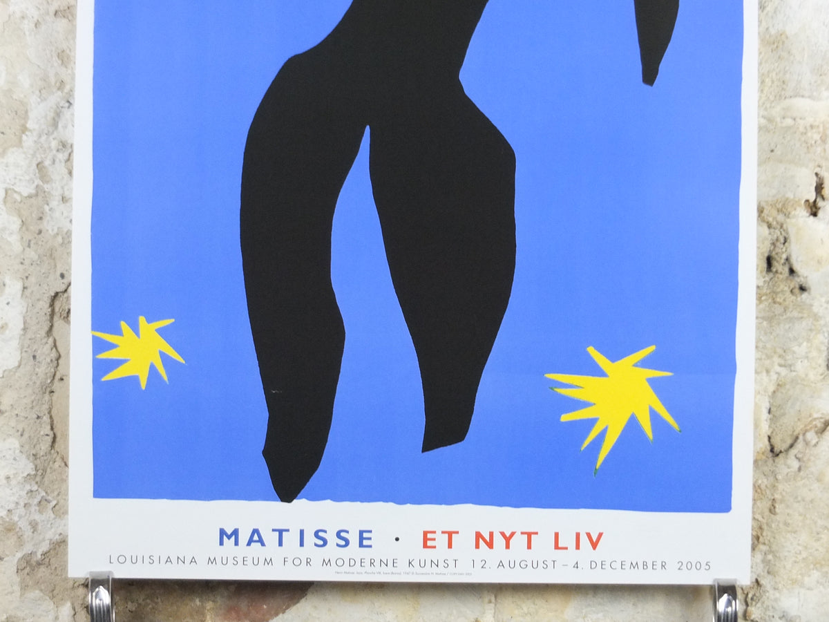 2005 Henri Matisse Icarus Jazz Poster – Louisiana Museum Exhibition – Blue & Yellow Modern Art