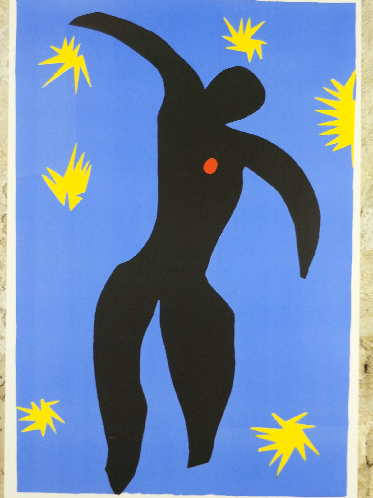 2005 Henri Matisse Icarus Jazz Poster – Louisiana Museum Exhibition – Blue & Yellow Modern Art
