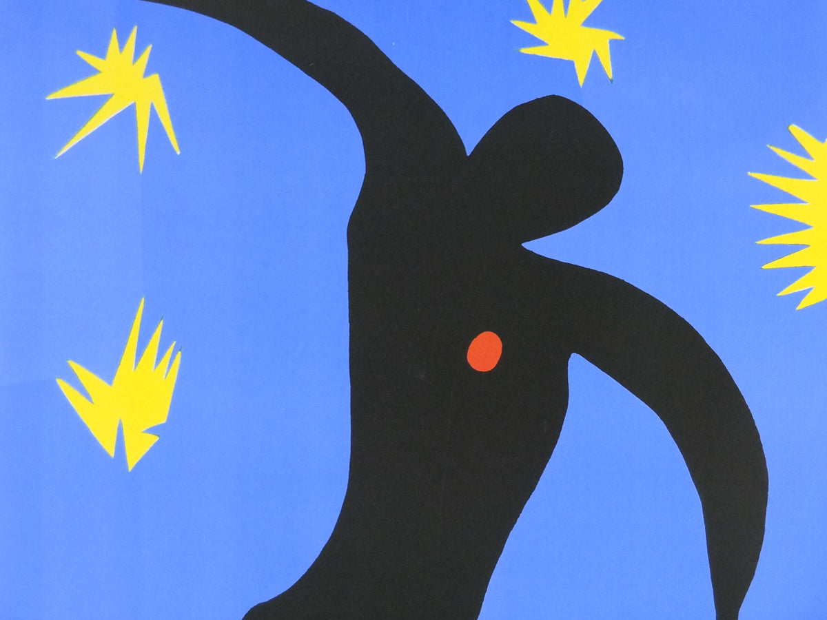 2005 Henri Matisse Icarus Jazz Poster – Louisiana Museum Exhibition – Blue & Yellow Modern Art