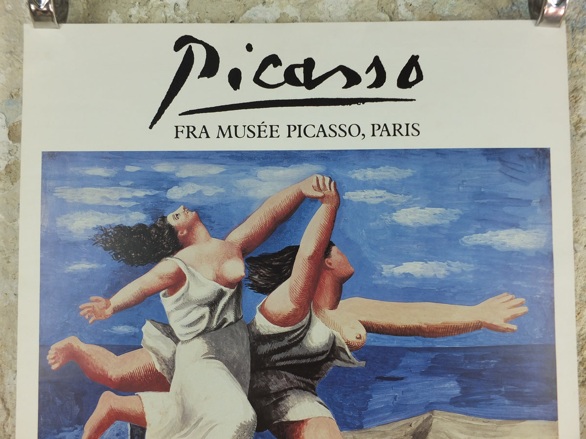 1981 Pablo Picasso Louisiana Exhibition Poster – Two Women Running on the Beach