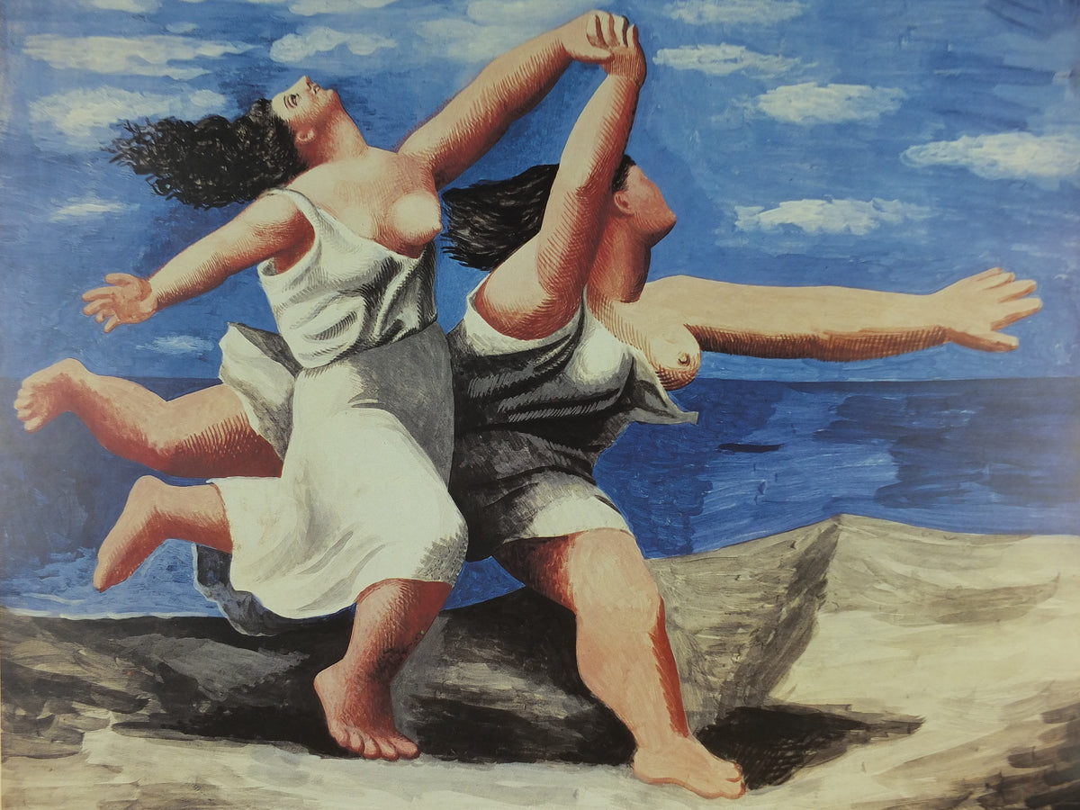 1981 Pablo Picasso Louisiana Exhibition Poster – Two Women Running on the Beach