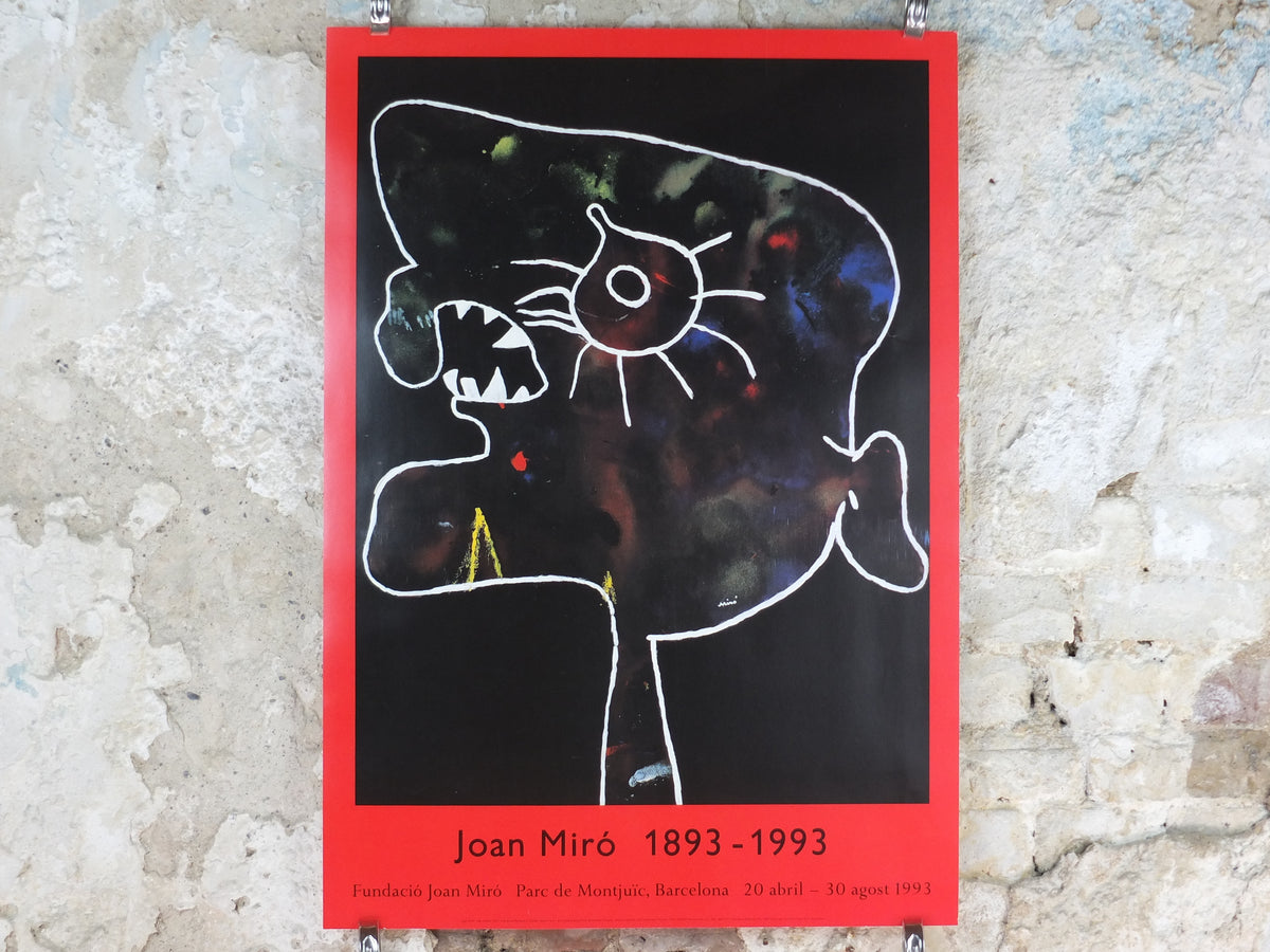 1993 Joan Miró Centenary Exhibition Poster – Head of a Man – Barcelona Fundació Joan Miró