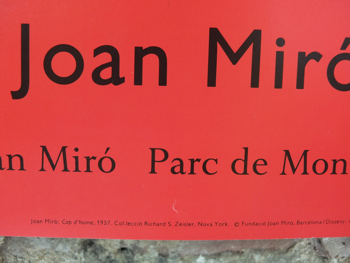 1993 Joan Miró Centenary Exhibition Poster – Head of a Man – Barcelona Fundació Joan Miró