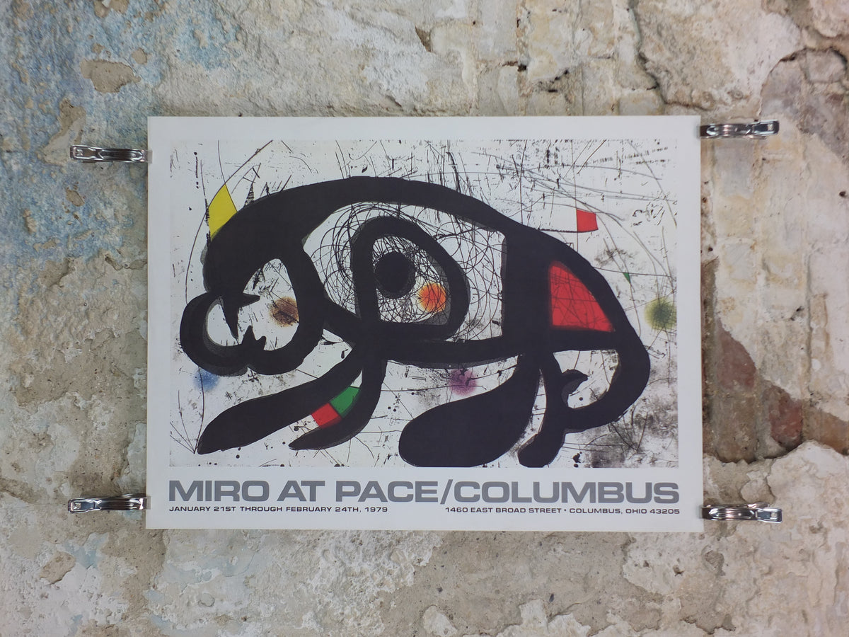 1979 Joan Miró Exhibition Poster – Pace Columbus Ohio – Abstract Surrealist Art