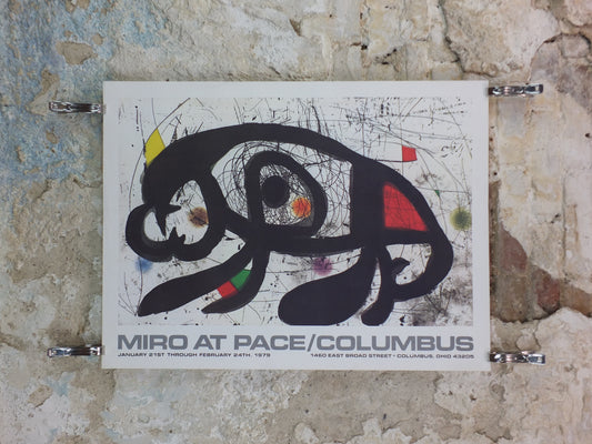 1979 Joan Miró Exhibition Poster – Pace Columbus Ohio – Abstract Surrealist Art