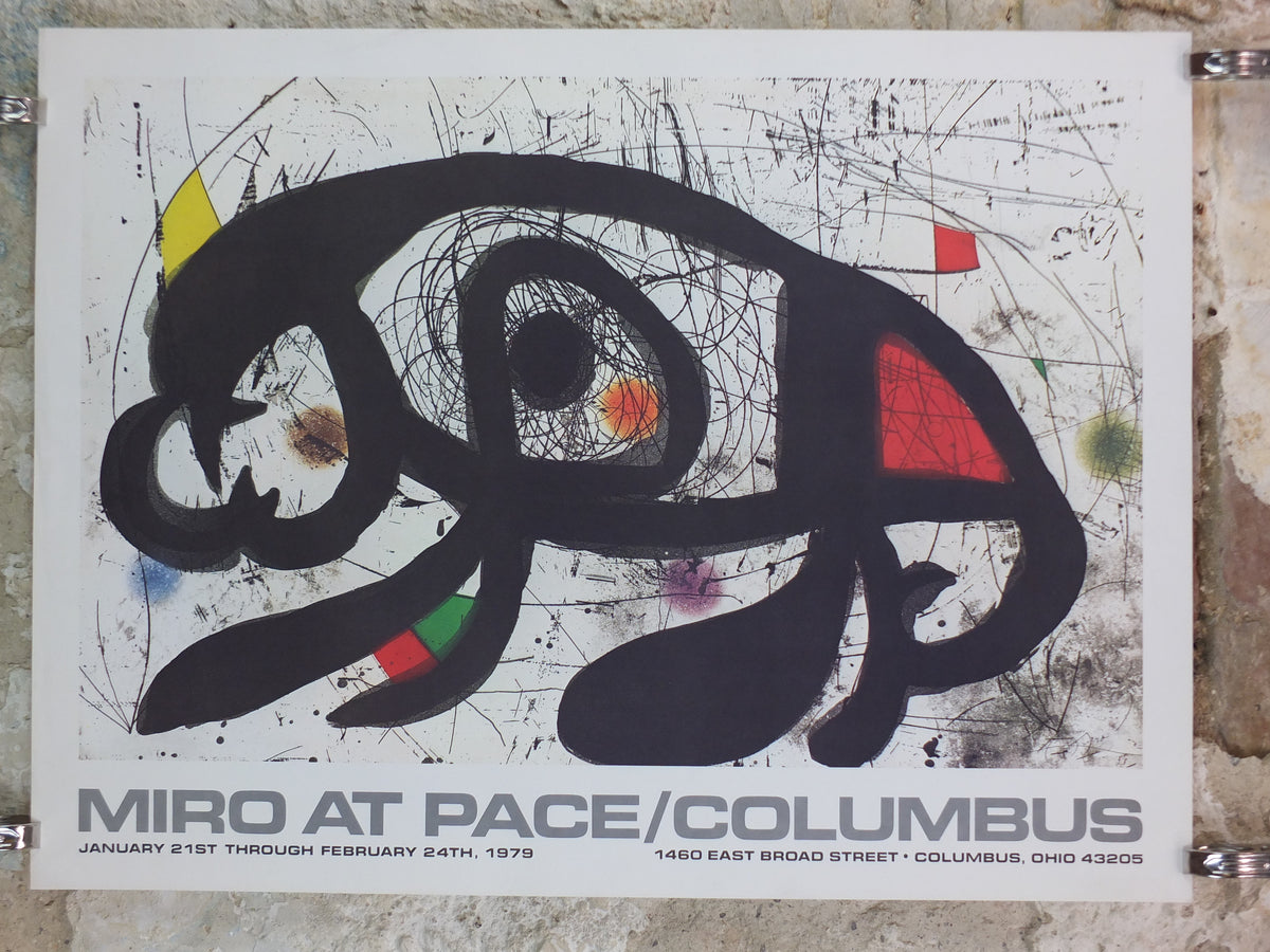1979 Joan Miró Exhibition Poster – Pace Columbus Ohio – Abstract Surrealist Art