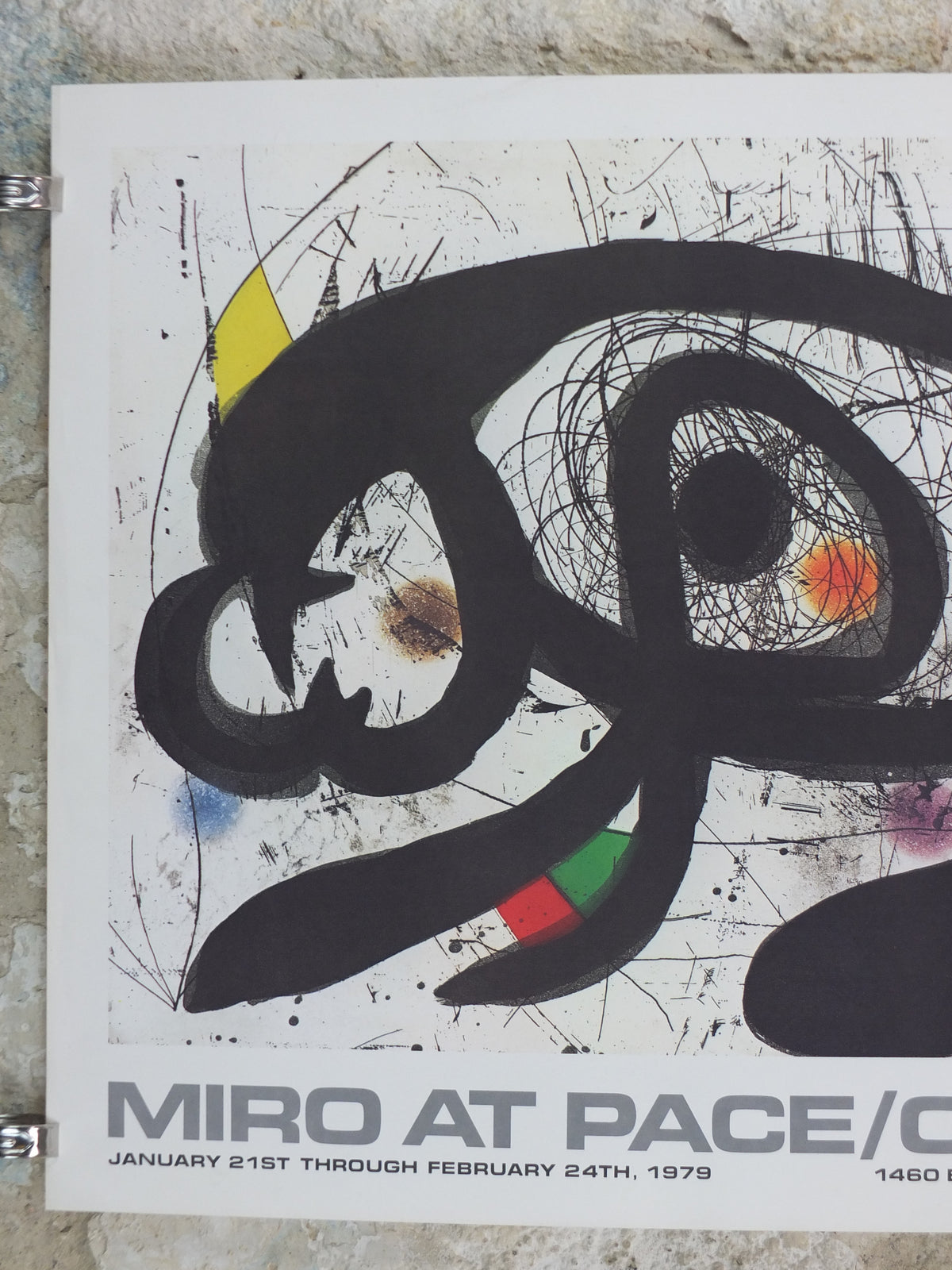 1979 Joan Miró Exhibition Poster – Pace Columbus Ohio – Abstract Surrealist Art