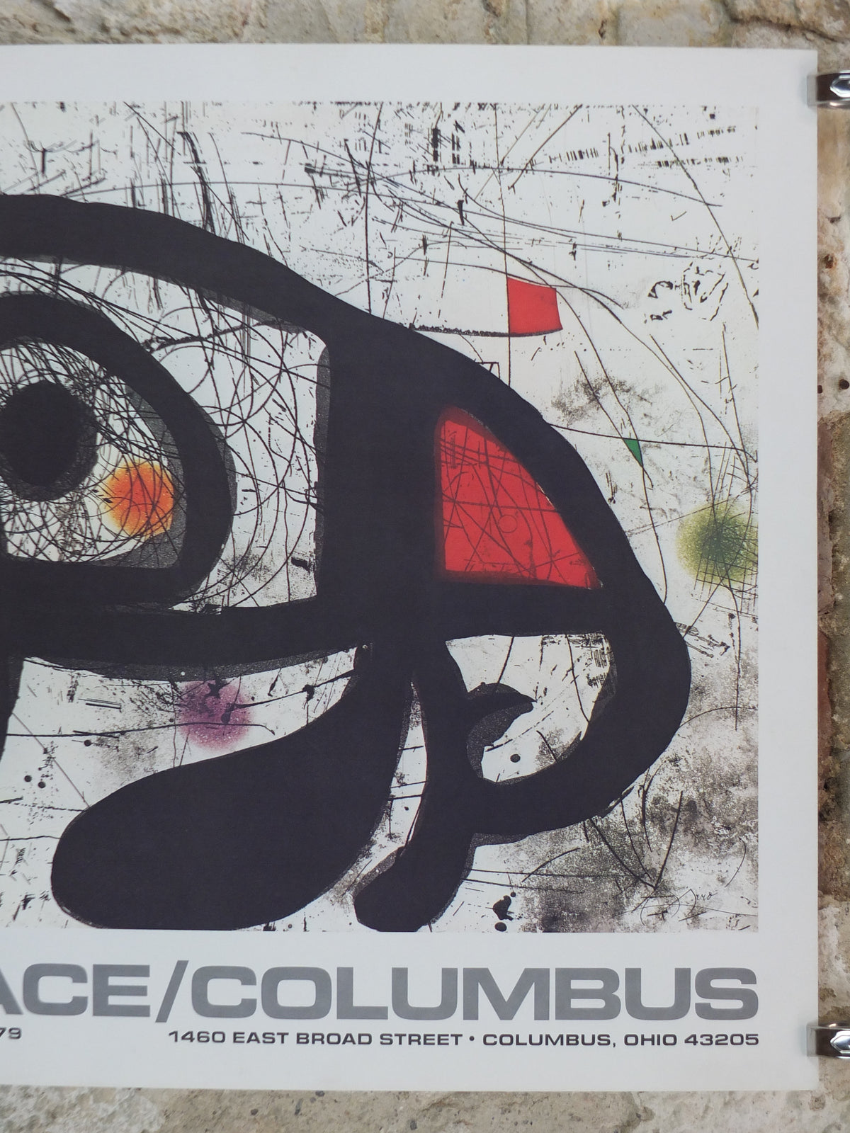 1979 Joan Miró Exhibition Poster – Pace Columbus Ohio – Abstract Surrealist Art