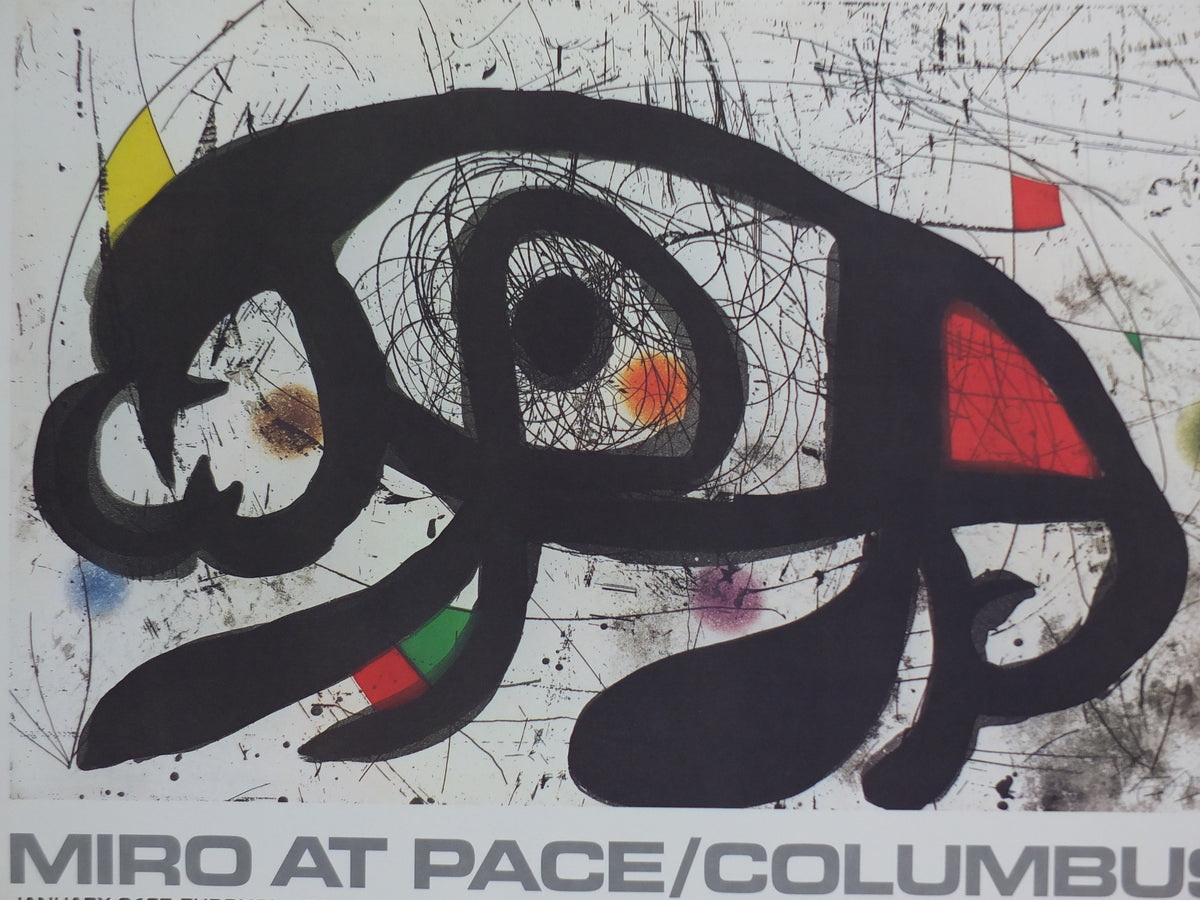 1979 Joan Miró Exhibition Poster – Pace Columbus Ohio – Abstract Surrealist Art