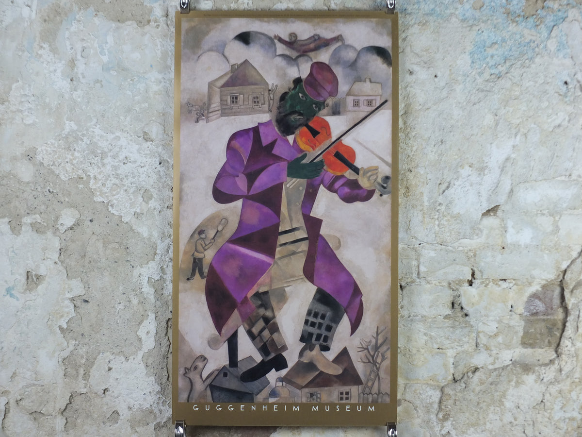 Marc Chagall Green Violinist Guggenheim Museum Poster – Massimo Vignelli Design