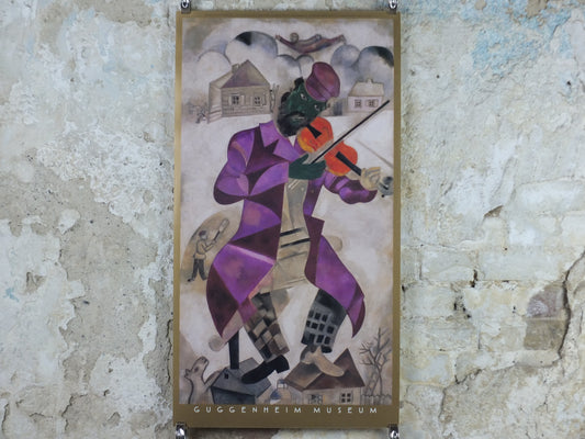 Marc Chagall Green Violinist Guggenheim Museum Poster – Massimo Vignelli Design