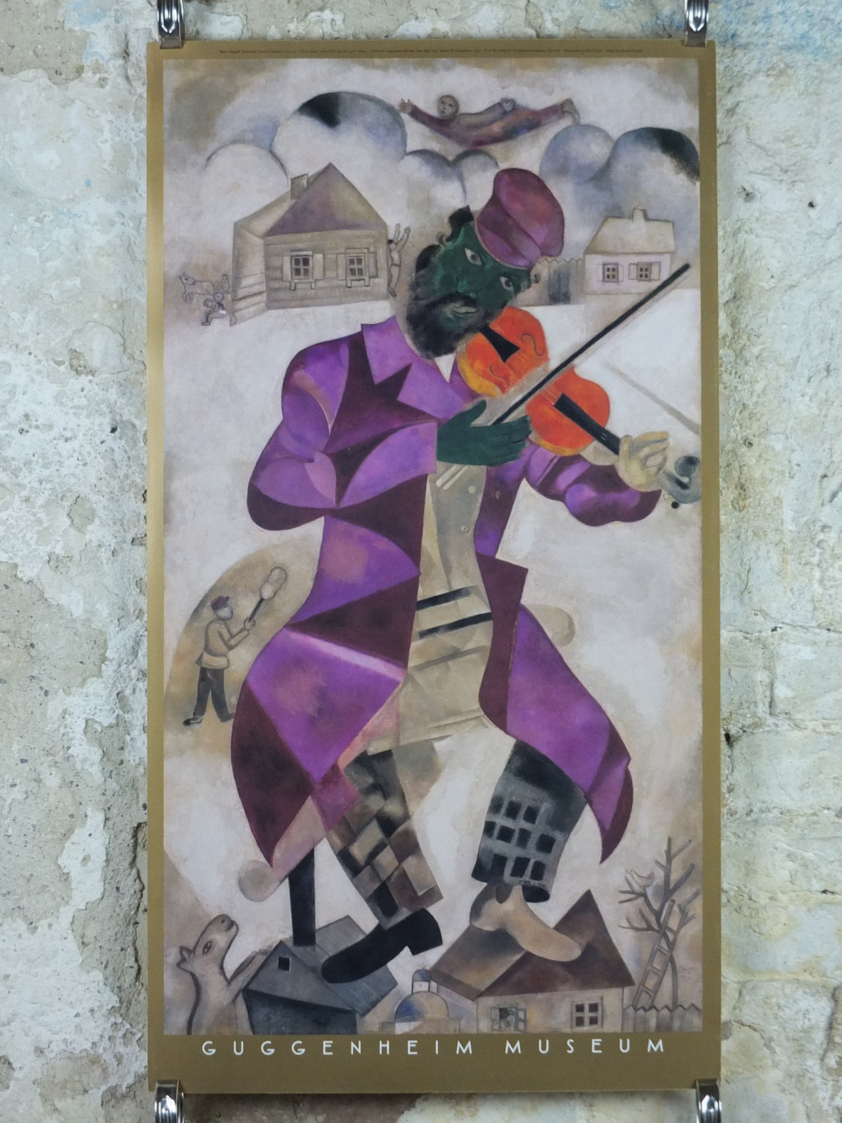 Marc Chagall Green Violinist Guggenheim Museum Poster – Massimo Vignelli Design