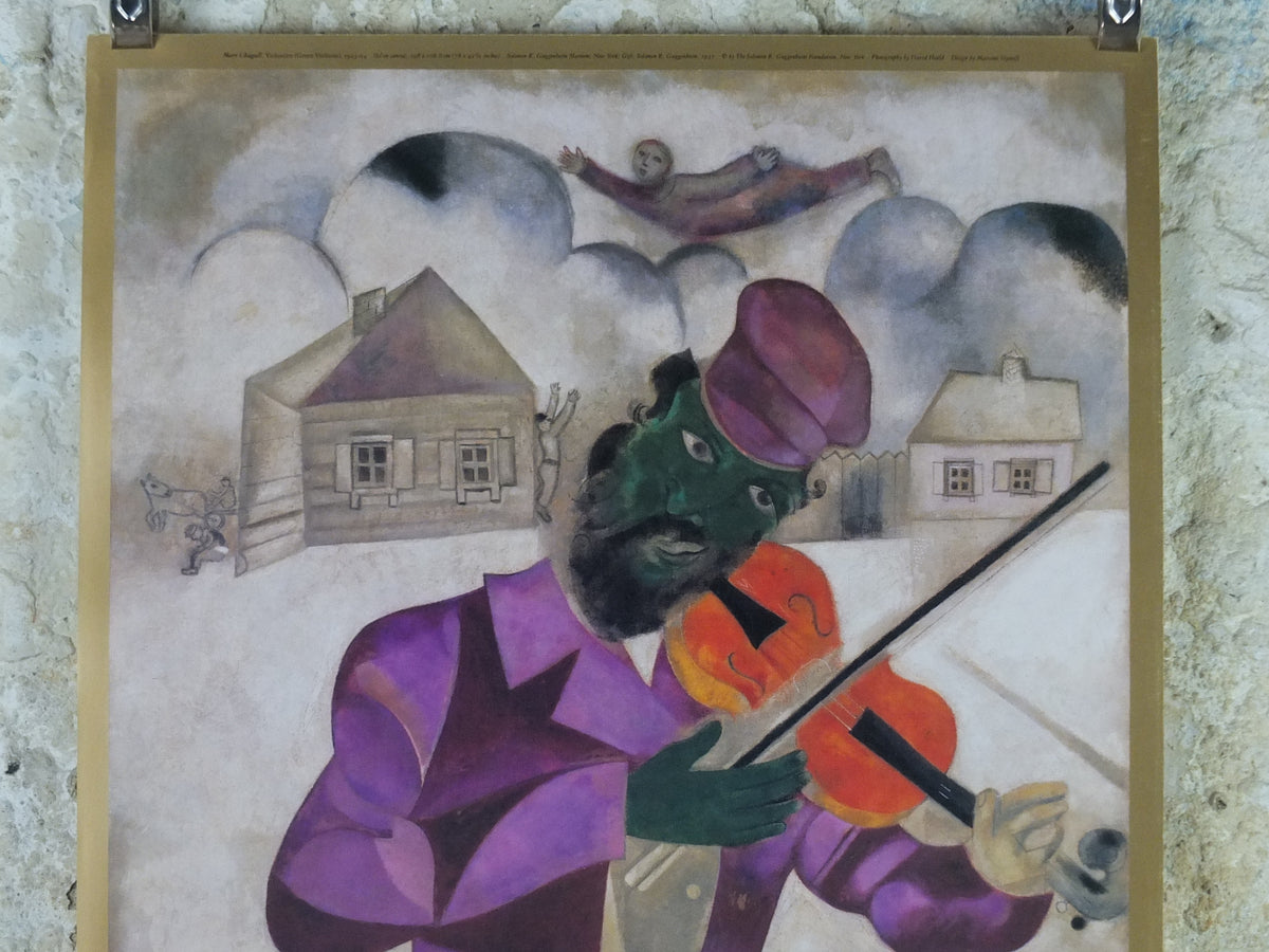 Marc Chagall Green Violinist Guggenheim Museum Poster – Massimo Vignelli Design