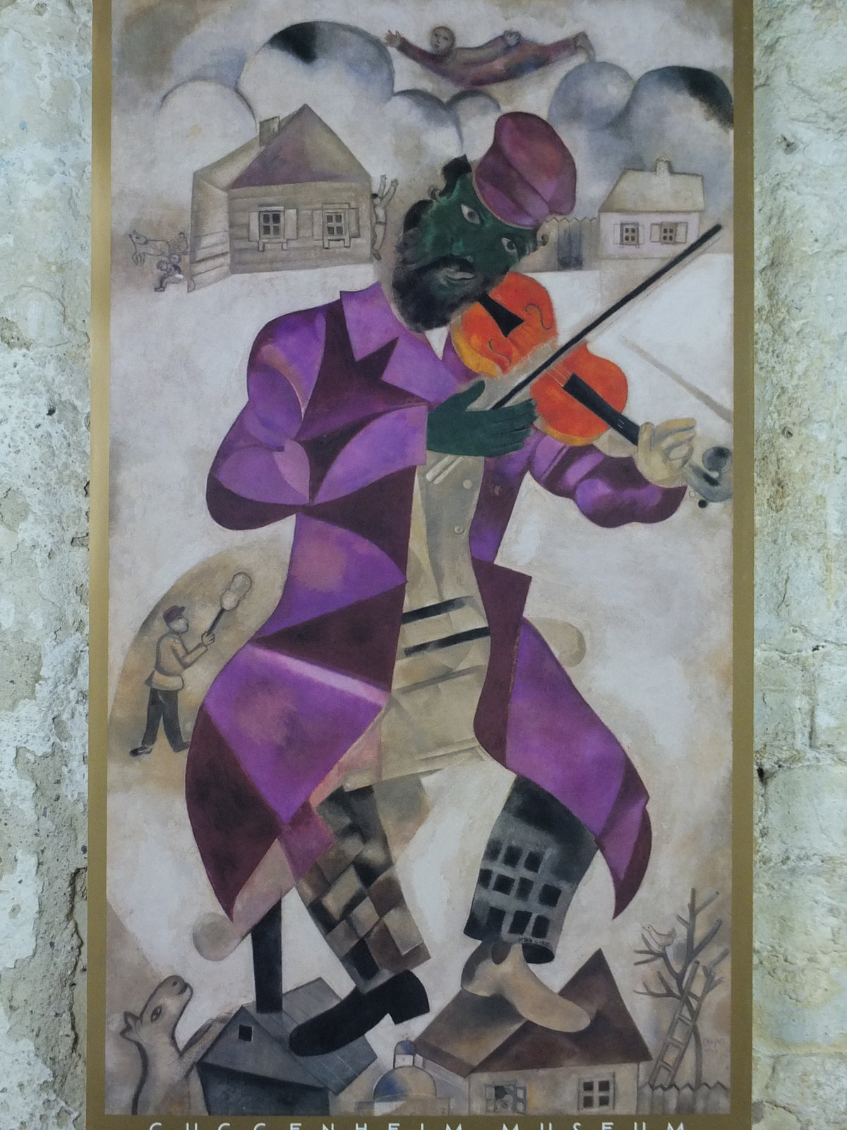 Marc Chagall Green Violinist Guggenheim Museum Poster – Massimo Vignelli Design