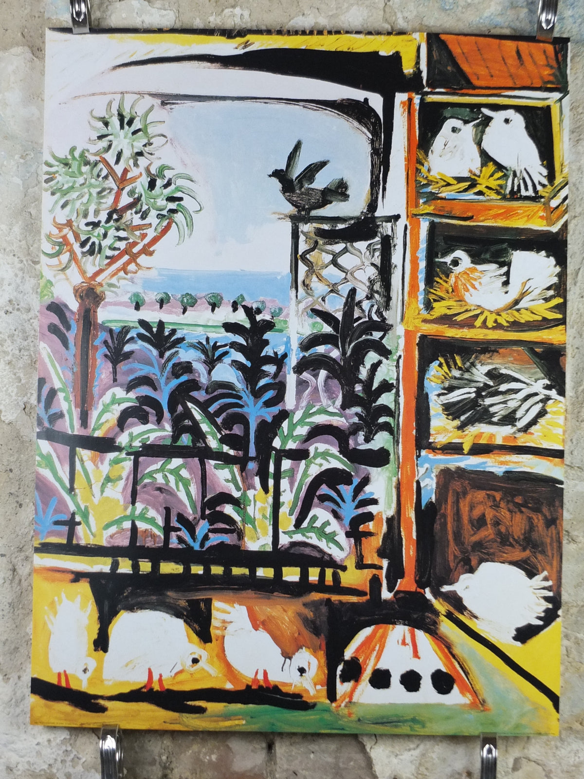 1999 Pablo Picasso Les Pigeons Poster – The Pigeons, 1957 – Colourful EGIM Art Print