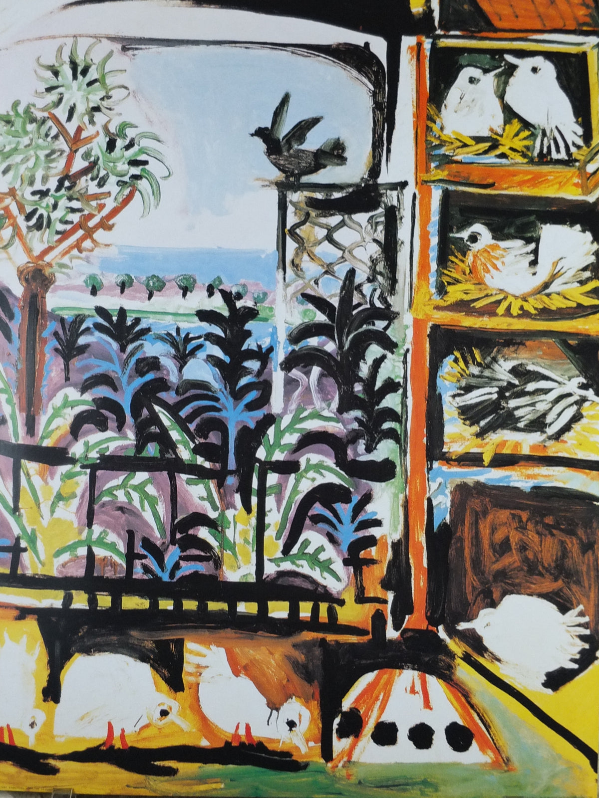 1999 Pablo Picasso Les Pigeons Poster – The Pigeons, 1957 – Colourful EGIM Art Print