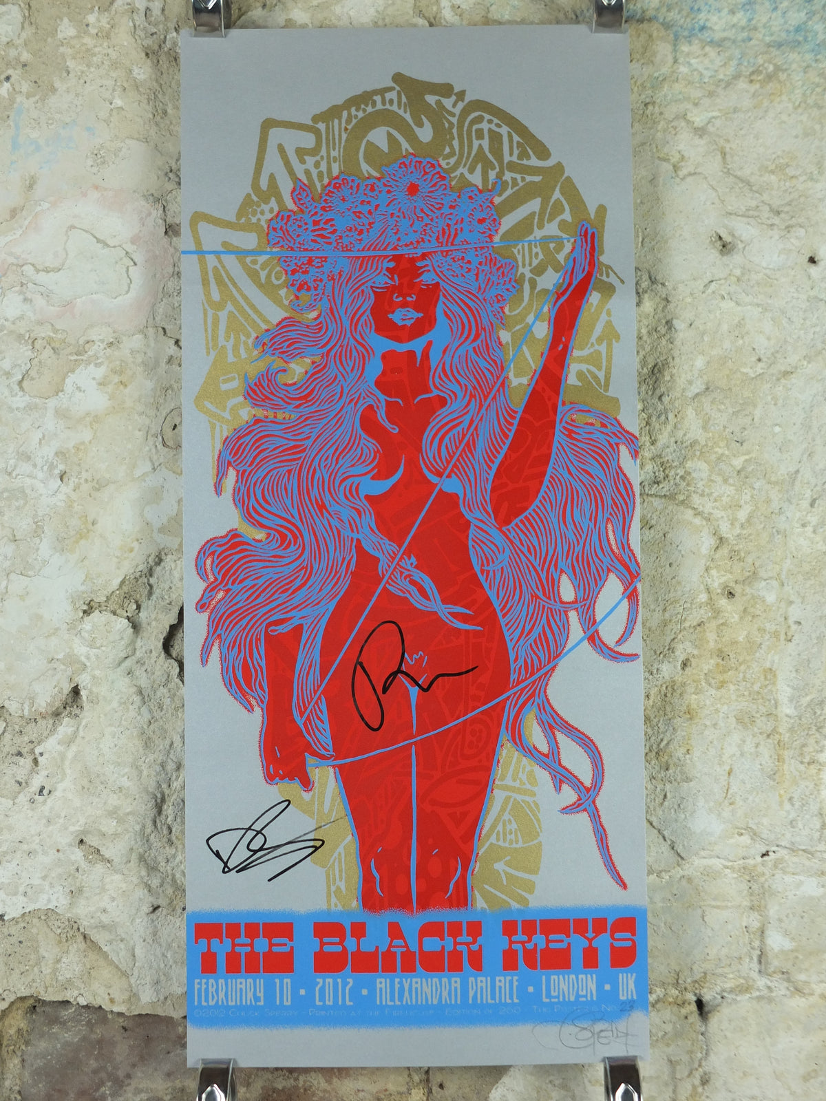 2012 The Black Keys Band-Signed London Poster – Chuck Sperry Lachesis Screenprint