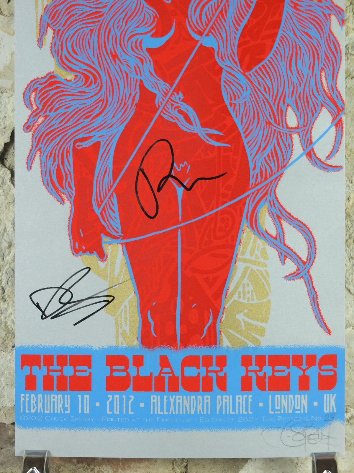 2012 The Black Keys Band-Signed London Poster – Chuck Sperry Lachesis Screenprint