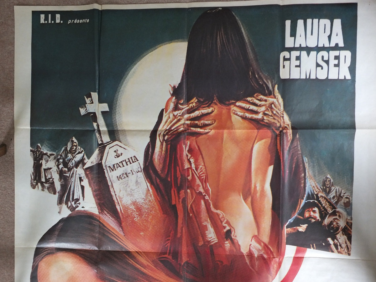Original Vintage French Movie Poster Erotic Night of the Living Dead 1980 wall art affiche de film Horror Zombie Laura Gemser Joe D'Amato