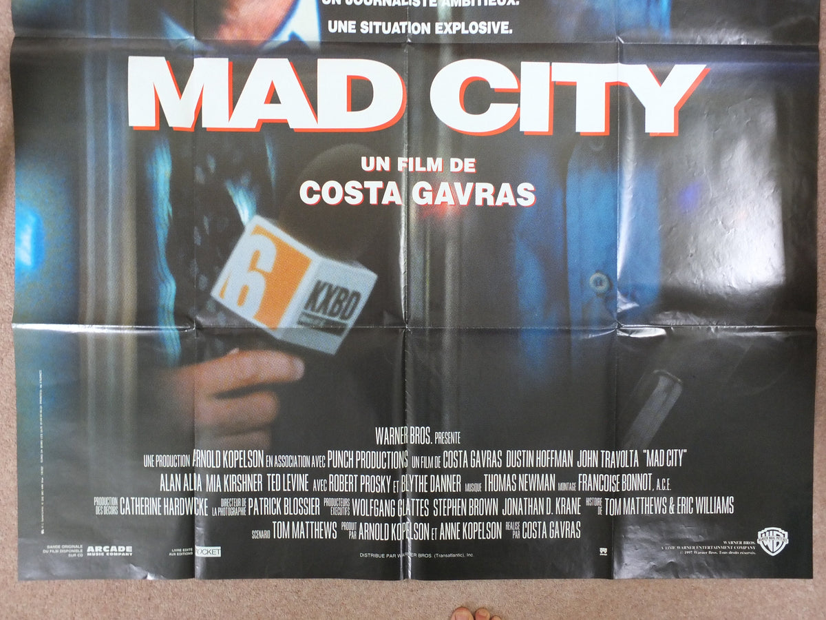 Original Vintage French Movie Poster Mad City 1997 wall art affiche de film John Travolta Dustin Hoffman