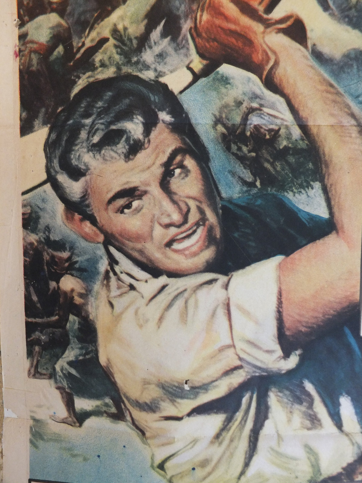Original Vintage Movie Poster East of Sumatra 1957 1950s wall art action machete love fighting mine US one sheet cinema film memorabilia