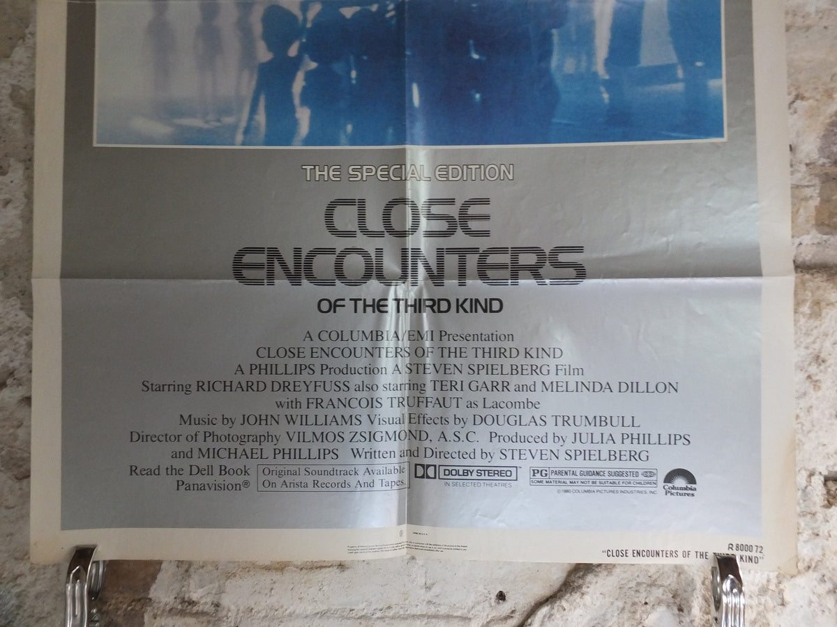 Original Vintage Movie Poster Close Encounters Third Kind 1980 1980s wall art special edition US one sheet cinema film memorabilia