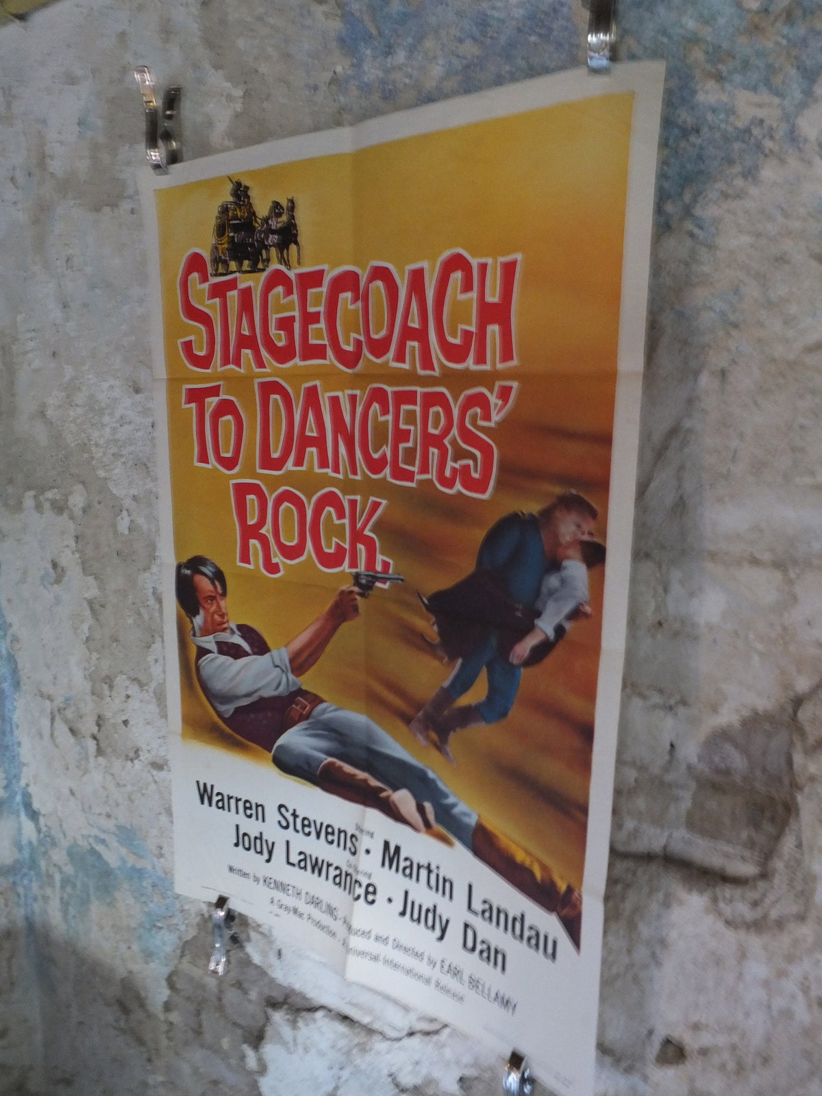 Original Vintage Movie Poster Stagecoach to Dancers Rock 1962 1960s wall art western desert cowboy US one sheet cinema film memorabilia
