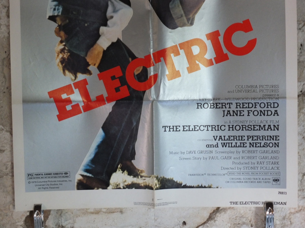 Original Vintage Movie Poster Electric 1979 1970s wall art Robert Redford Jane Fonda horse equestrian US one sheet cinema film memorabilia