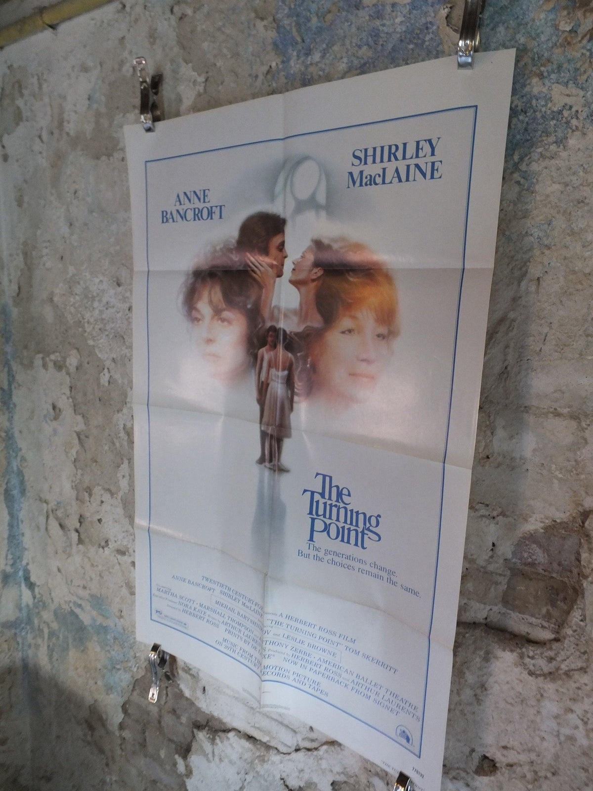 Original Vintage Movie Poster Turning Point 1977 1970s wall art Shirley Maclaine Anne Bancroft ballet US one sheet cinema film memorabilia