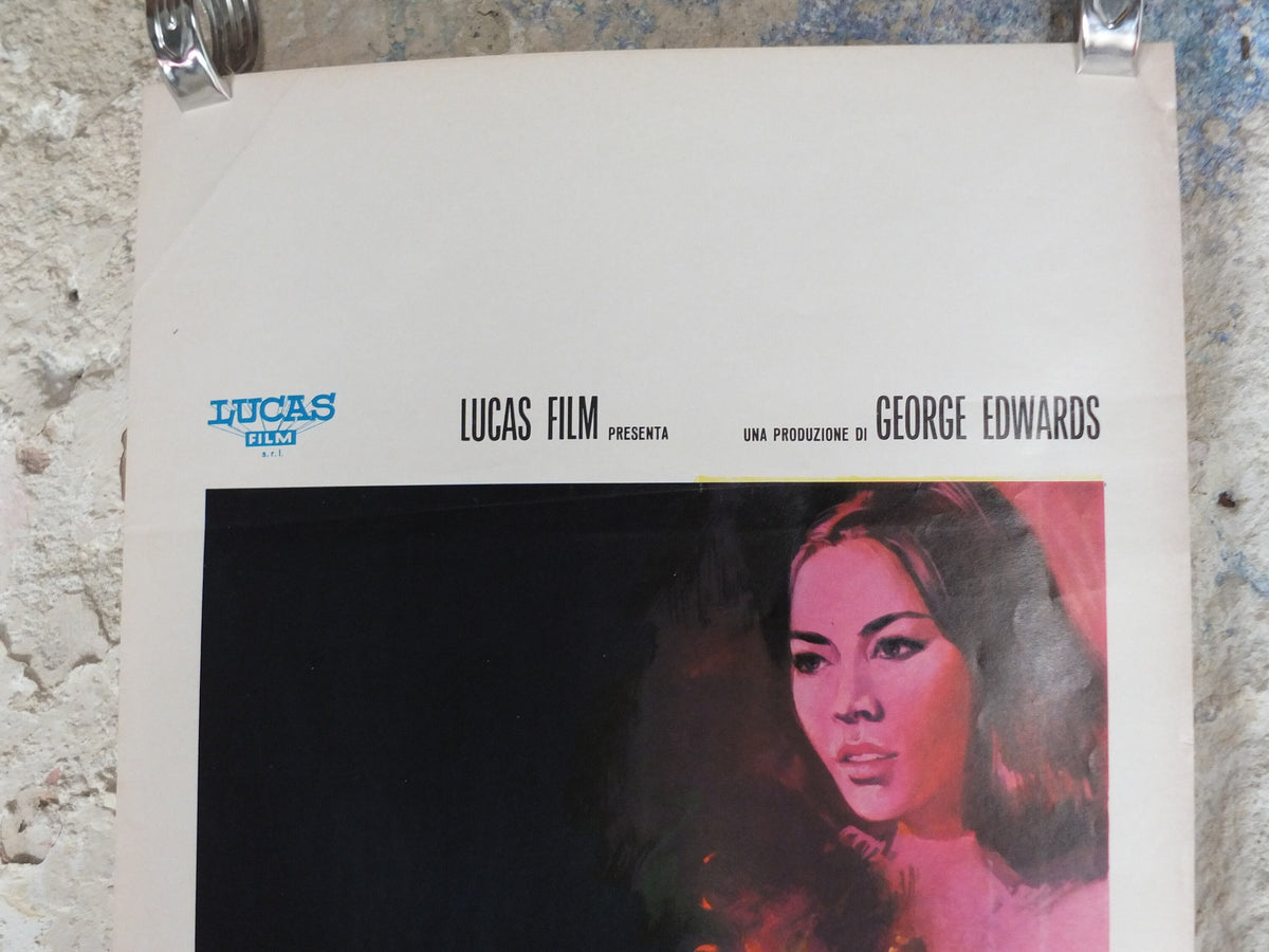 Original Vintage Italian Movie Poster Women of the Prehistoric Planet Lucasfilm Le Donne Pianeta Preistorico 1966 wall art print film cinema
