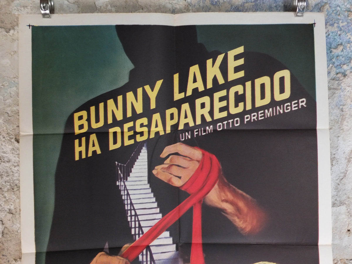 Original Vintage Movie Poster Bunny Lake is Missing 1965 1960s wall art Laurence Olivier murder mystery US one sheet cinema film memorabilia