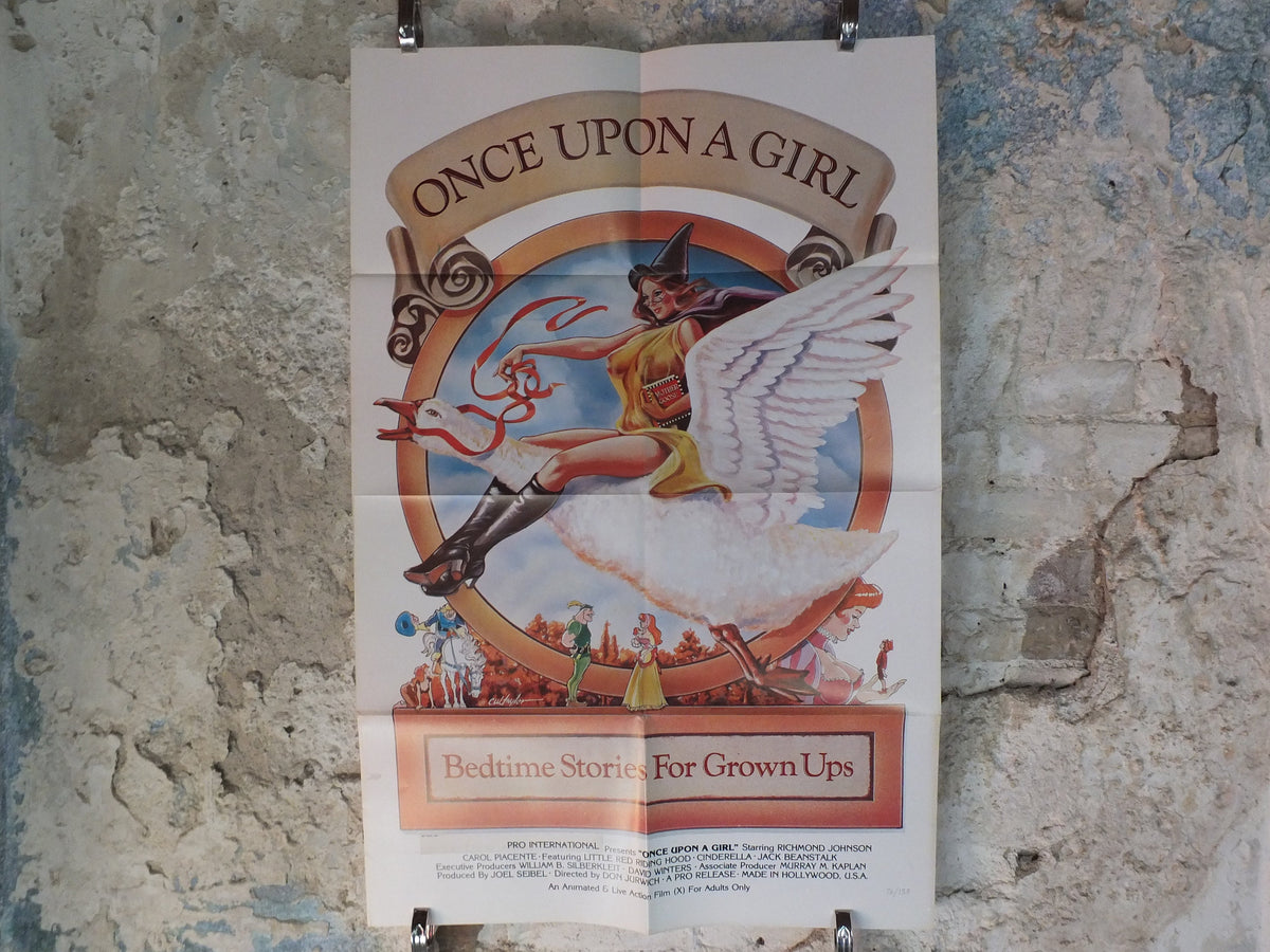 Original Vintage Movie Poster Once upon a Girl 1976 1970s wall art bedtime stories sexploitation sex US one sheet cinema film memorabilia