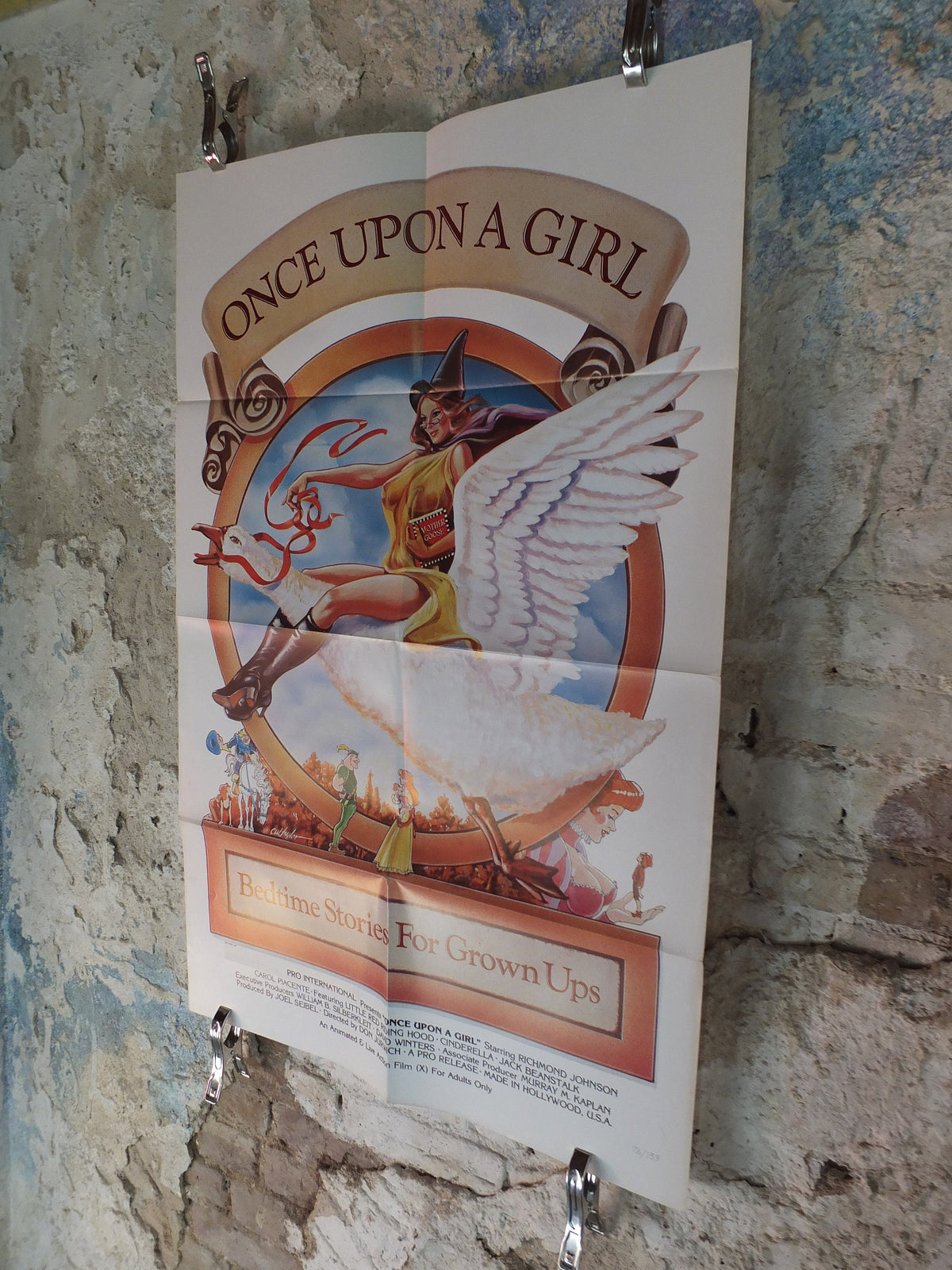 Original Vintage Movie Poster Once upon a Girl 1976 1970s wall art bedtime stories sexploitation sex US one sheet cinema film memorabilia