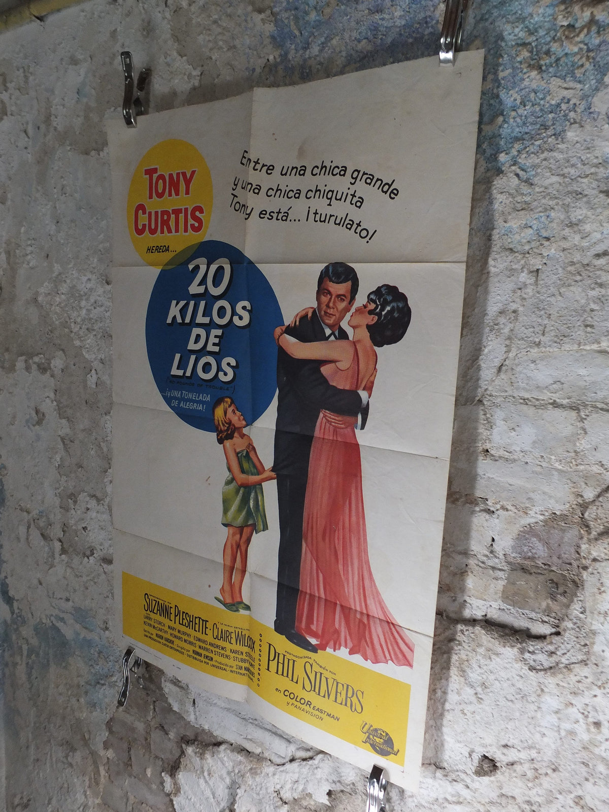 Original Vintage Movie Poster 40 Pounds of Trouble 1963 1960s wall art Tony Curtis parents mum dad kid US one sheet cinema film memorabilia