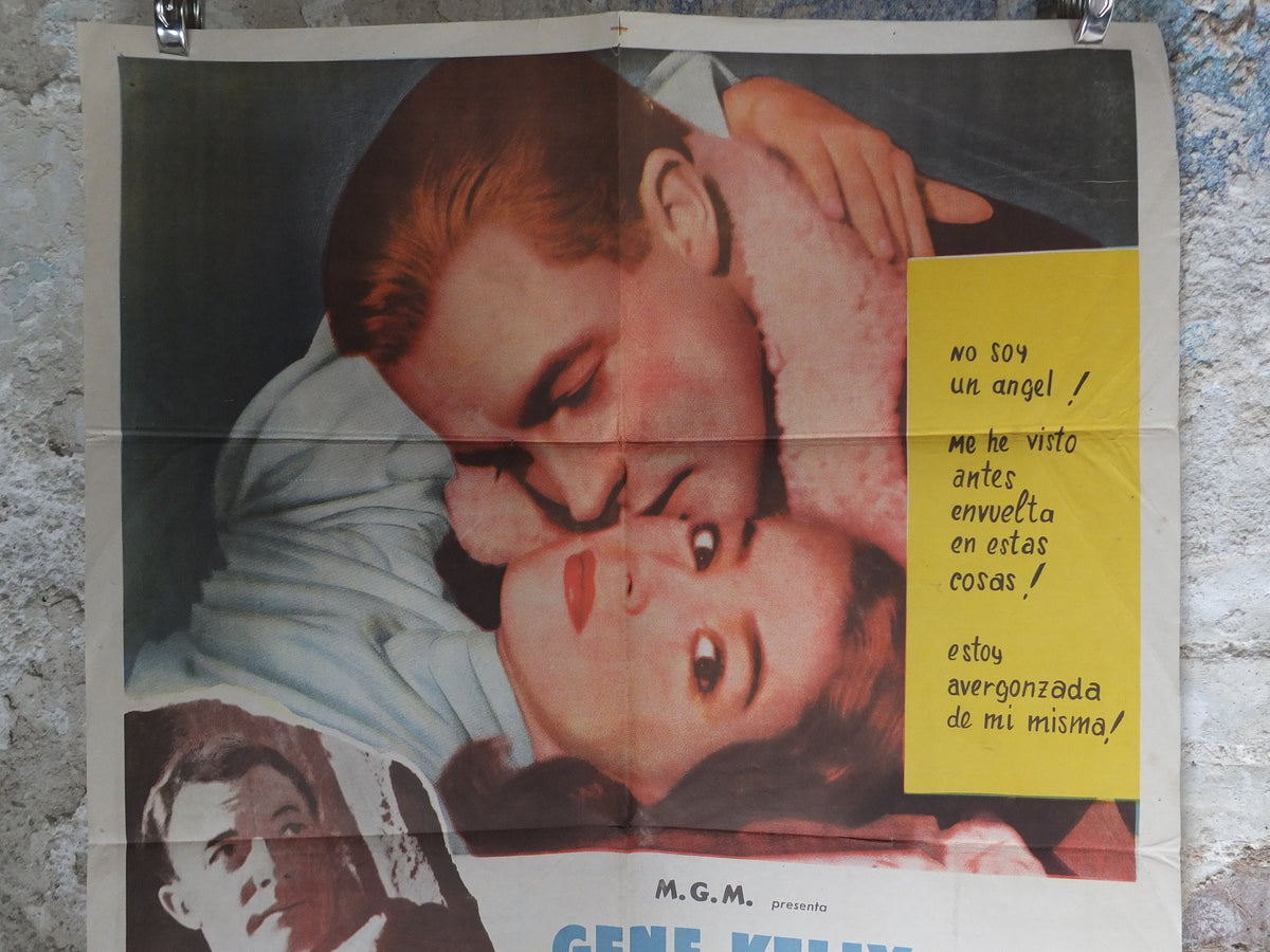 Original Vintage Movie Poster The Devil Makes Three 1952 1950s wall art Argentina Gene Kelly Spanish US one sheet cinema film memorabilia