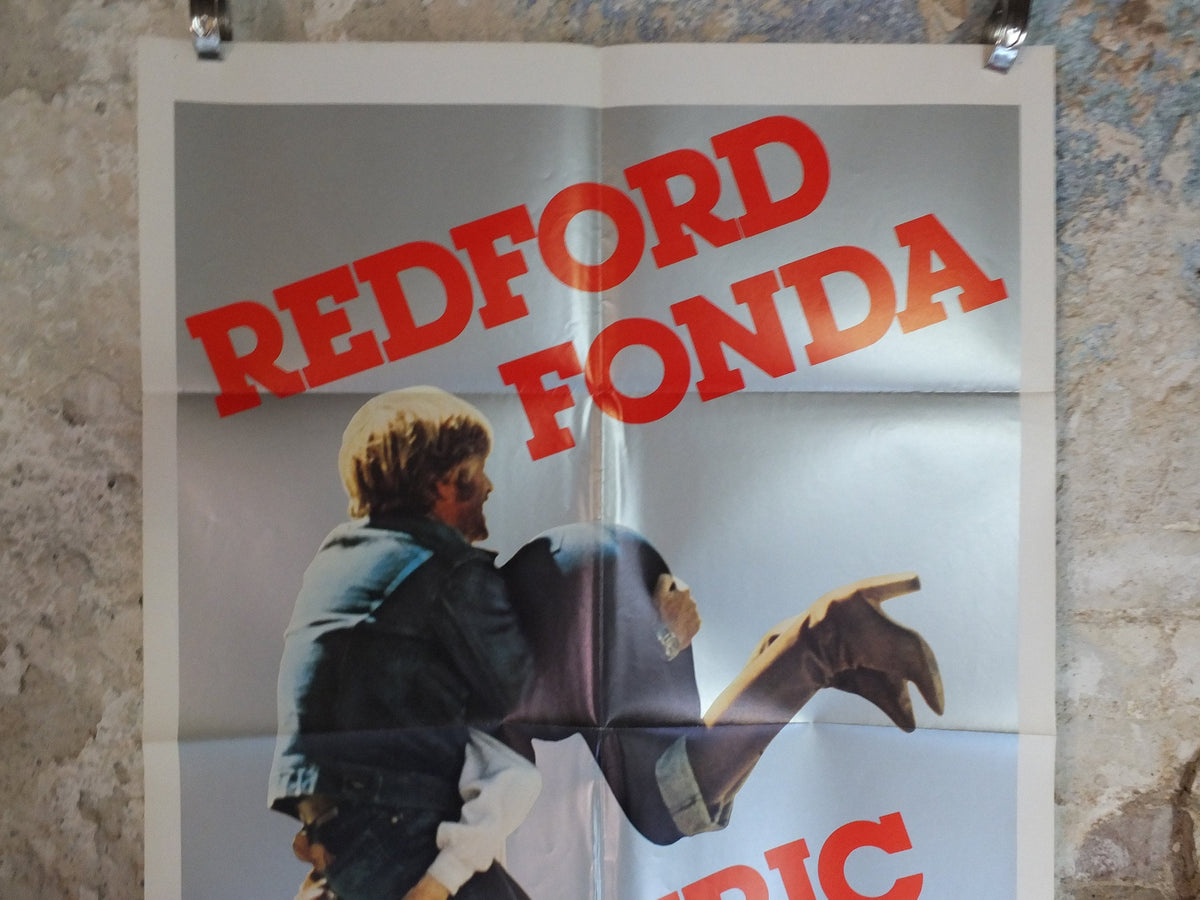 Original Vintage Movie Poster Electric 1979 1970s wall art Robert Redford Jane Fonda horse equestrian US one sheet cinema film memorabilia