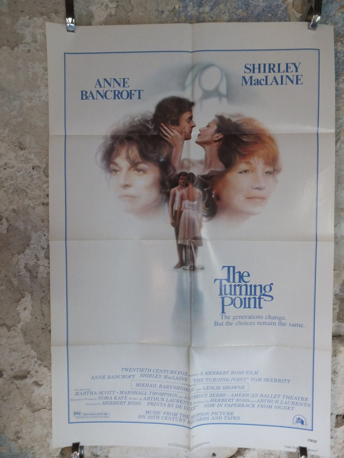 Original Vintage Movie Poster Turning Point 1977 1970s wall art Shirley Maclaine Anne Bancroft ballet US one sheet cinema film memorabilia