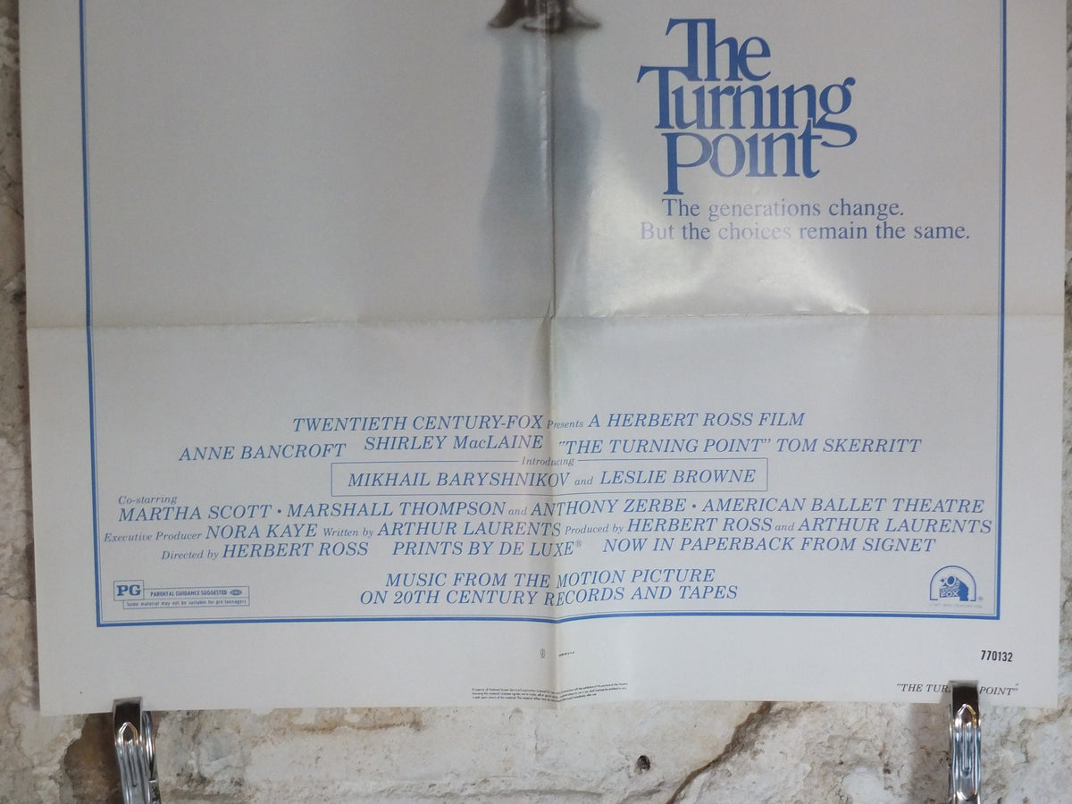 Original Vintage Movie Poster Turning Point 1977 1970s wall art Shirley Maclaine Anne Bancroft ballet US one sheet cinema film memorabilia