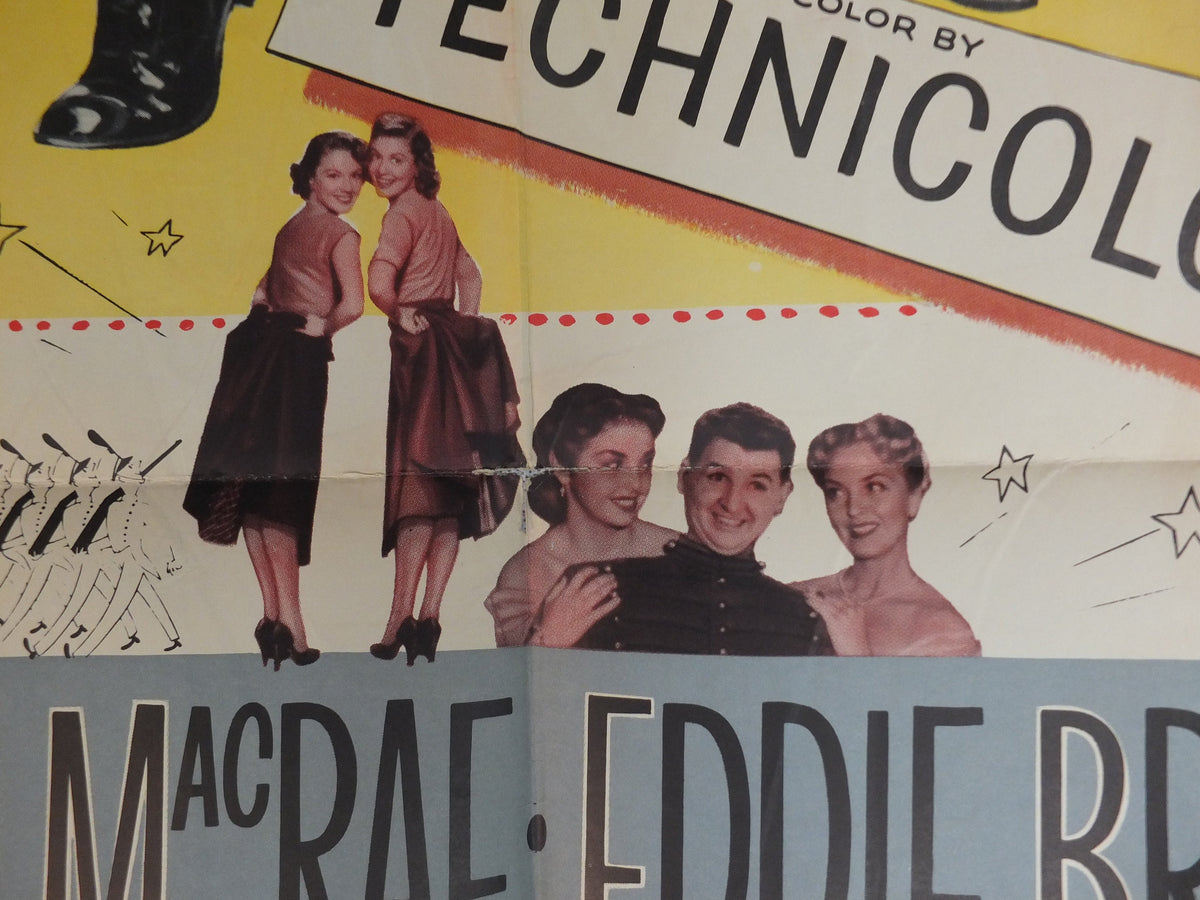 Original Vintage Movie Poster About Face 1952 1950s Gordon McRae soldier military war romance wall art US one sheet cinema film memorabilia