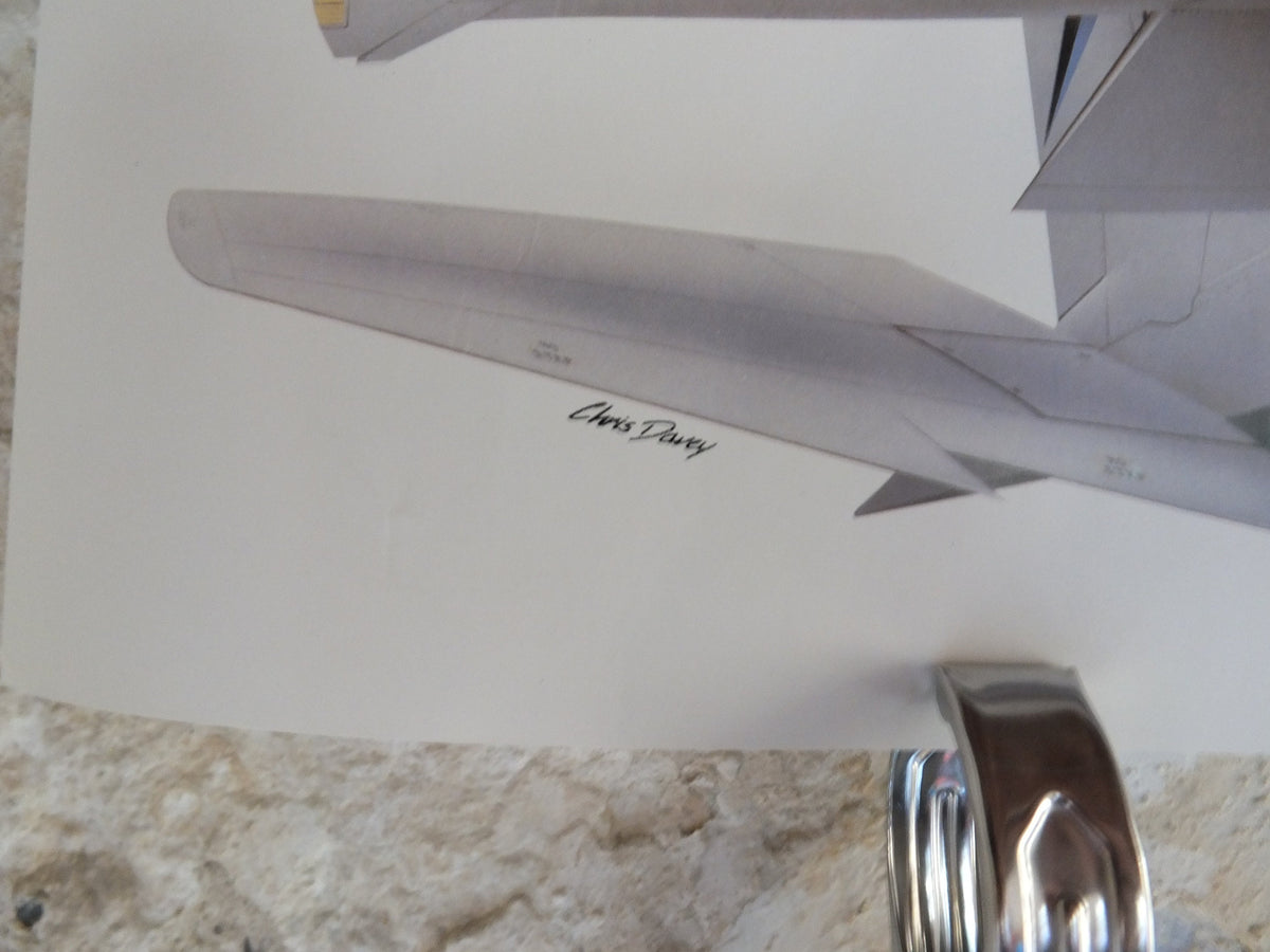 Original Vintage Poster McDonnell Douglas F-15A Eagle by Chris Davey military air force airplane aeroplane wall art 1980s