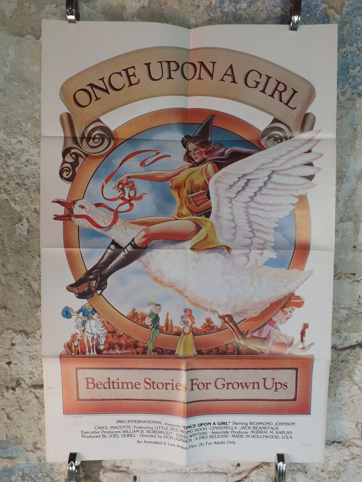 Original Vintage Movie Poster Once upon a Girl 1976 1970s wall art bedtime stories sexploitation sex US one sheet cinema film memorabilia