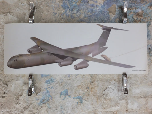 Original Vintage Poster Lockheed C-141B Starlifter military air force airplane aeroplane wall art 1980s