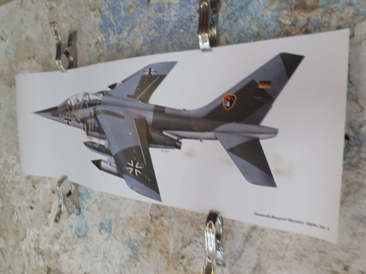 Original Vintage Poster Dassault-Breguet/Dornier Alpha Jet A by Iain Wyllie military air force airplane aeroplane wall art 1980s