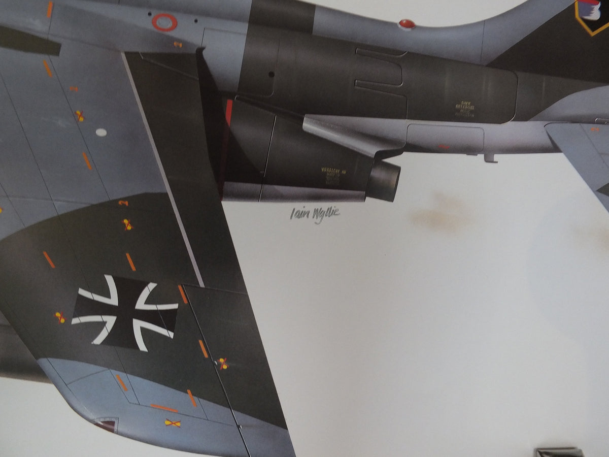 Original Vintage Poster Dassault-Breguet/Dornier Alpha Jet A by Iain Wyllie military air force airplane aeroplane wall art 1980s