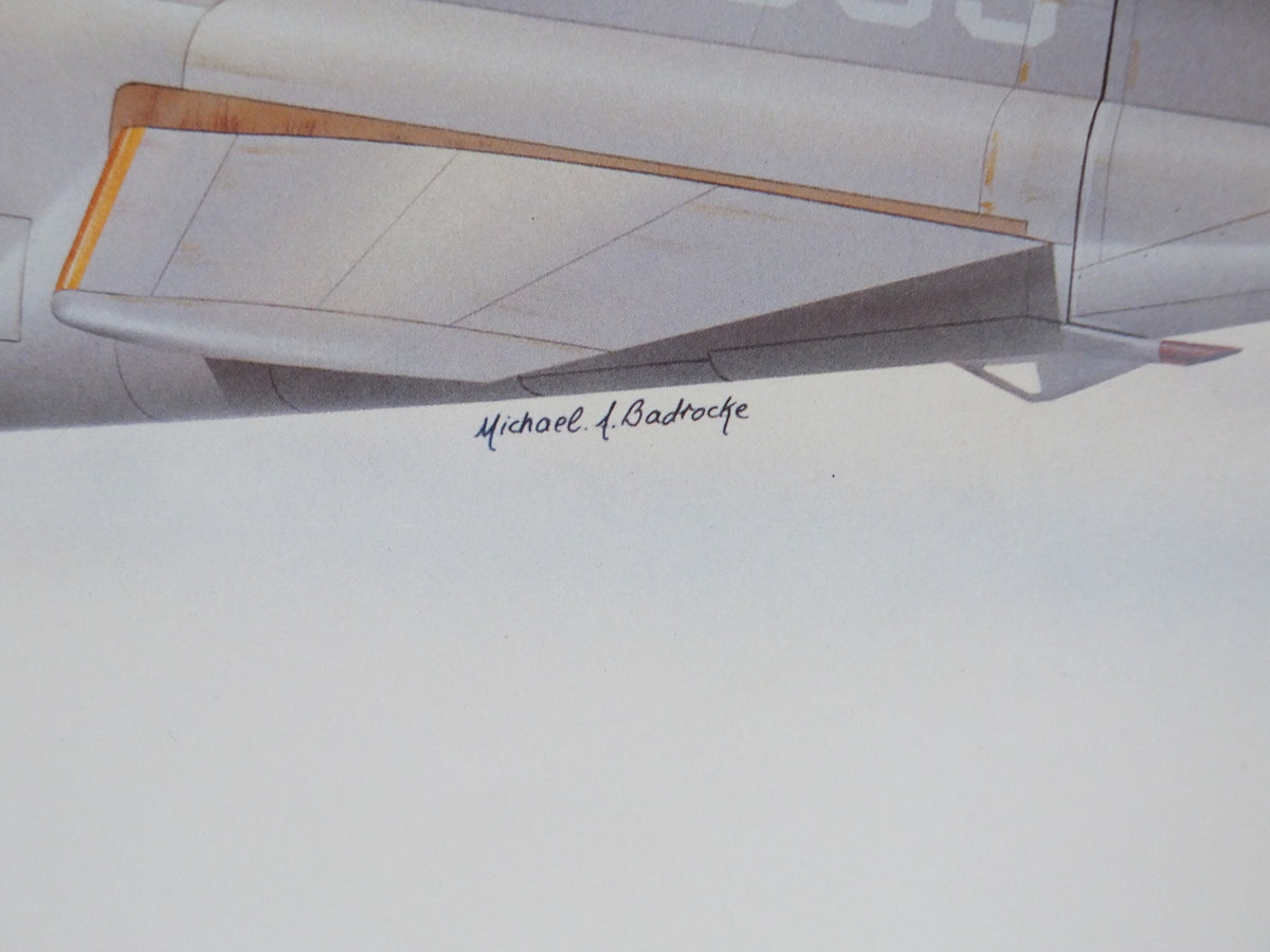 Original Vintage Poster Grumman A-6E TRAM Intruder by Michael A Badrocke military air force airplane aeroplane wall art 1980s