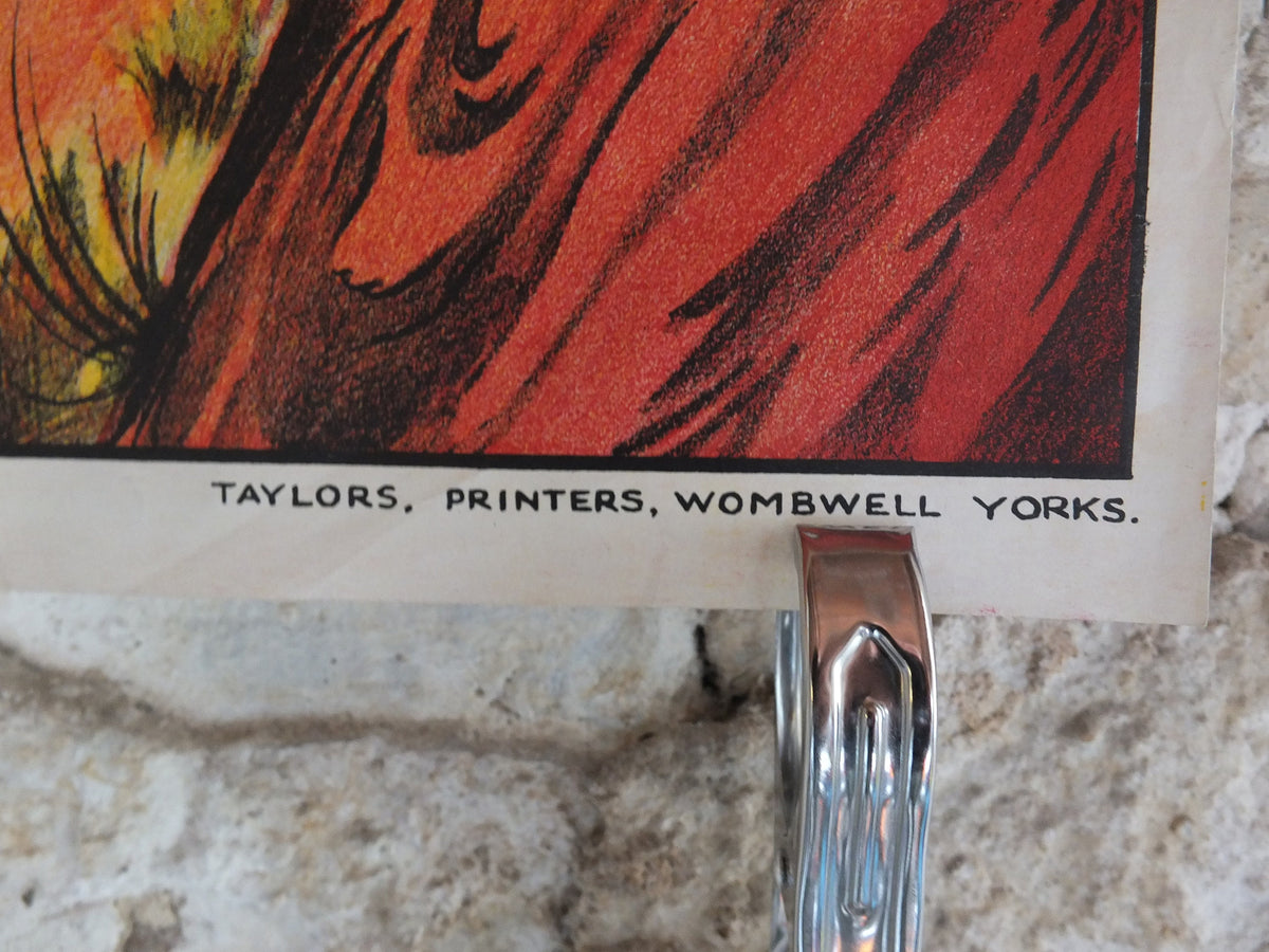 Original Vintage British Little Red Riding Hood Pantomime poster theatre taylors wombwell art deco nouveau print lithograph wall art 1930s