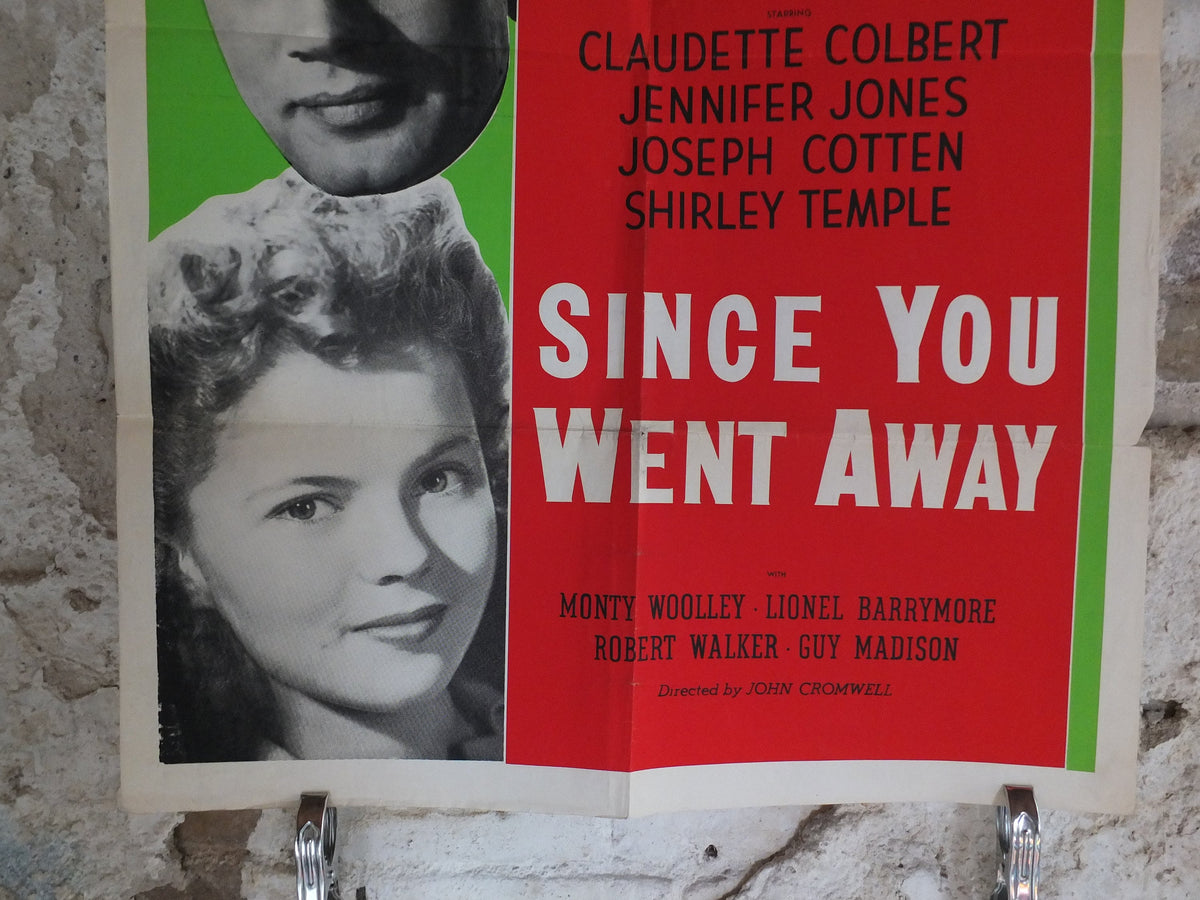 Original Vintage Movie Poster Shirley Temple Since you went away 1944 1940s war green love wall art US one sheet cinema film memorabilia